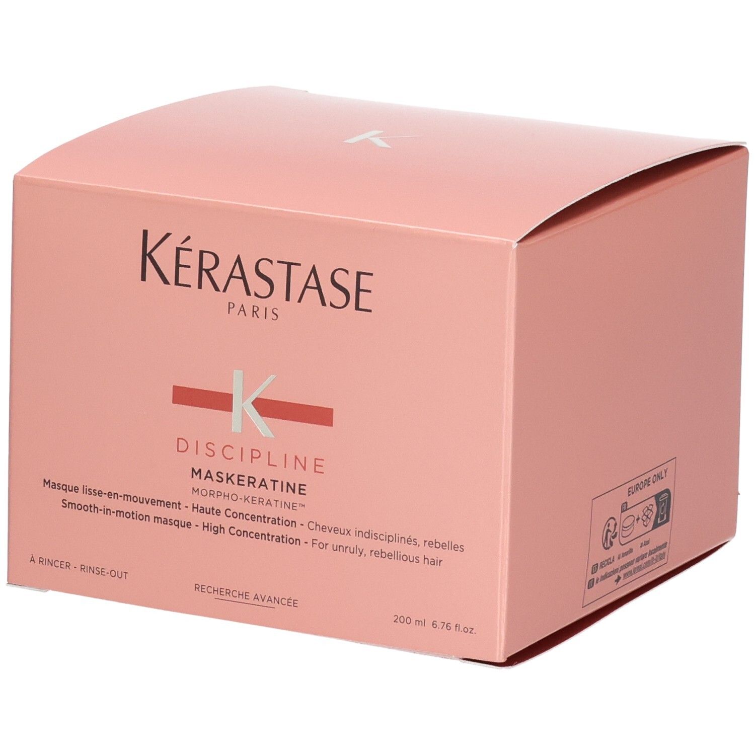 Boîte Kérastase Discipline Maskératine Masque, 200 ml.