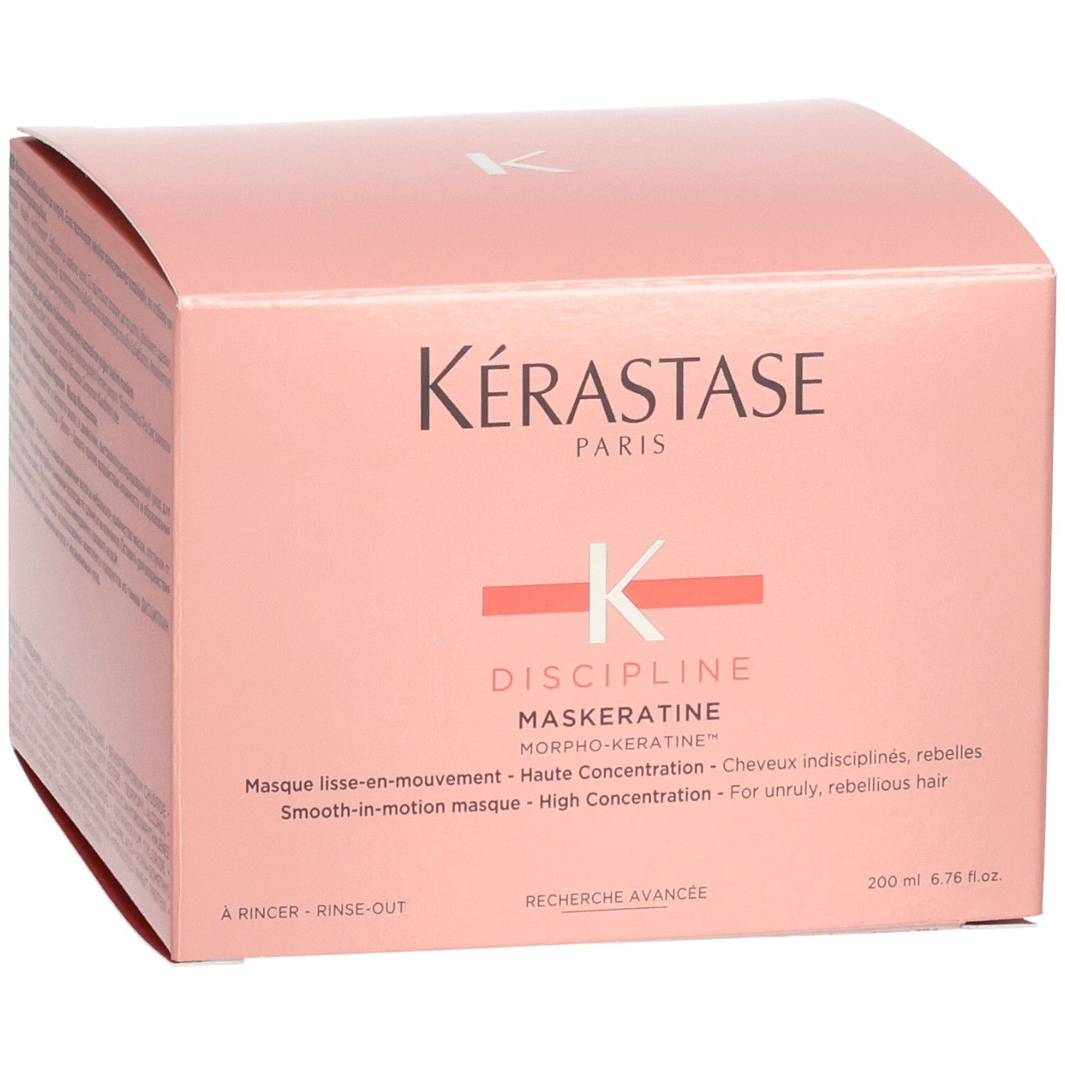 Boîte Kérastase Discipline Maskératine Masque, face avant.