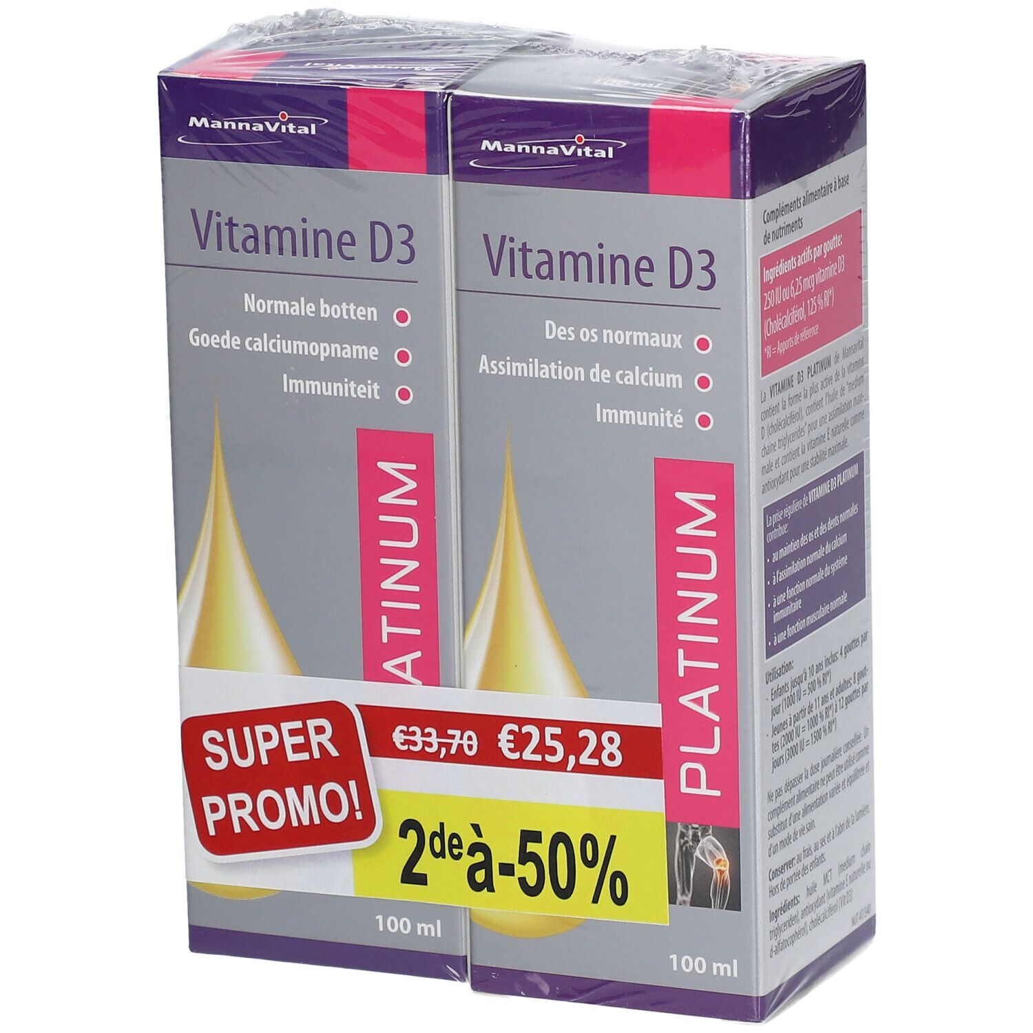 Mannavital Vitamine D3 Platinum DUO