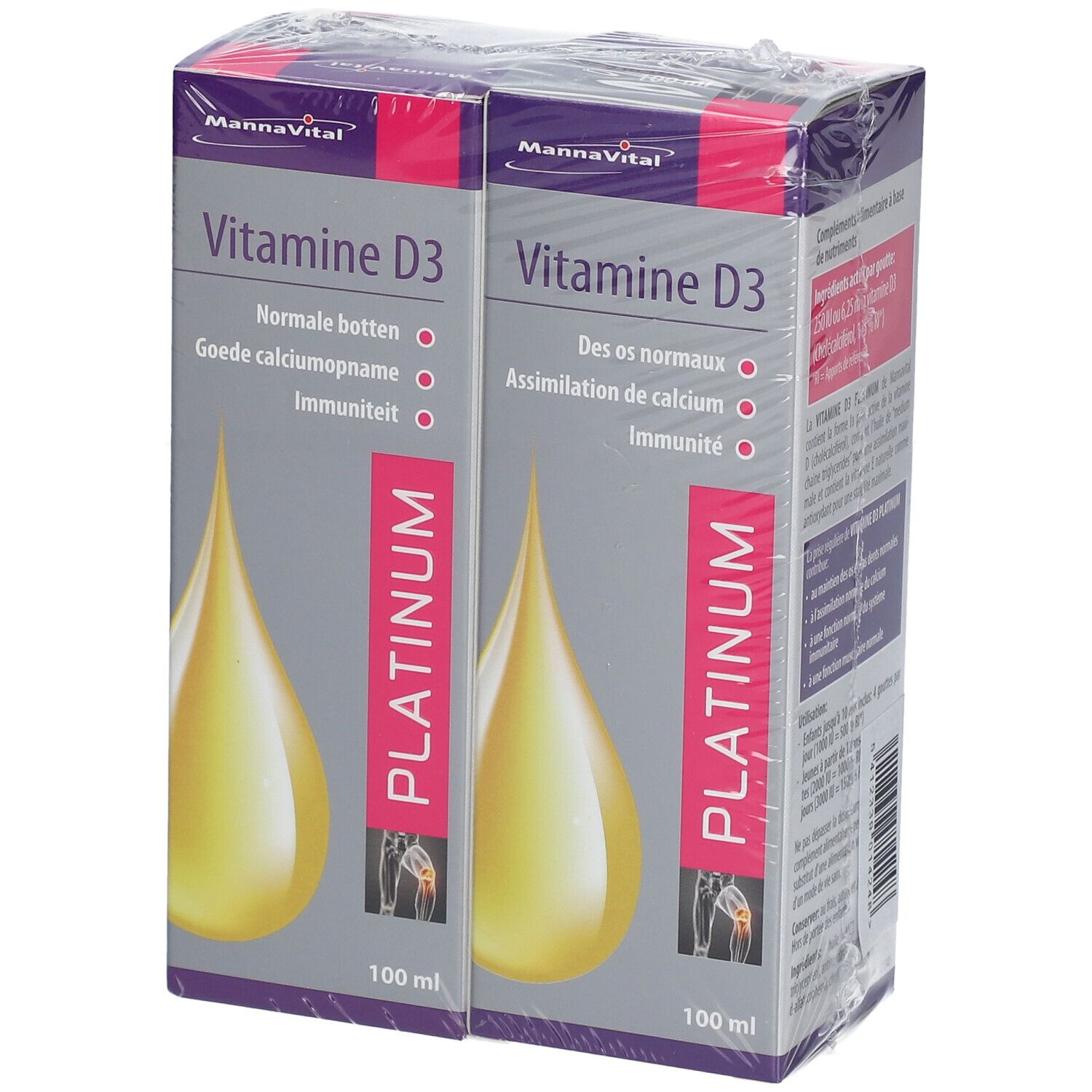 Mannavital Vitamine D3 Platinum DUO