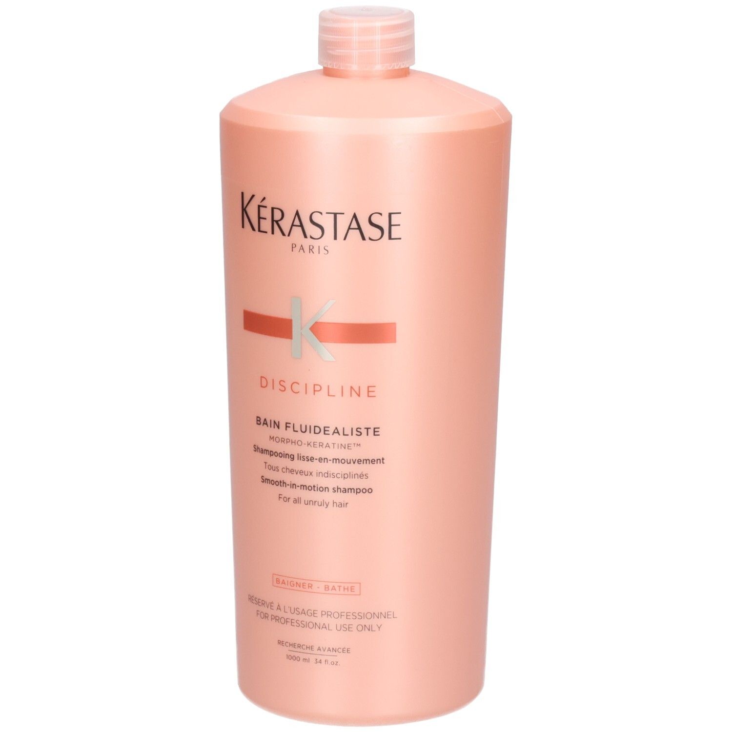Shampooing Kérastase Discipline Bain Fluidealiste, flacon 1000 ml, vue de face.