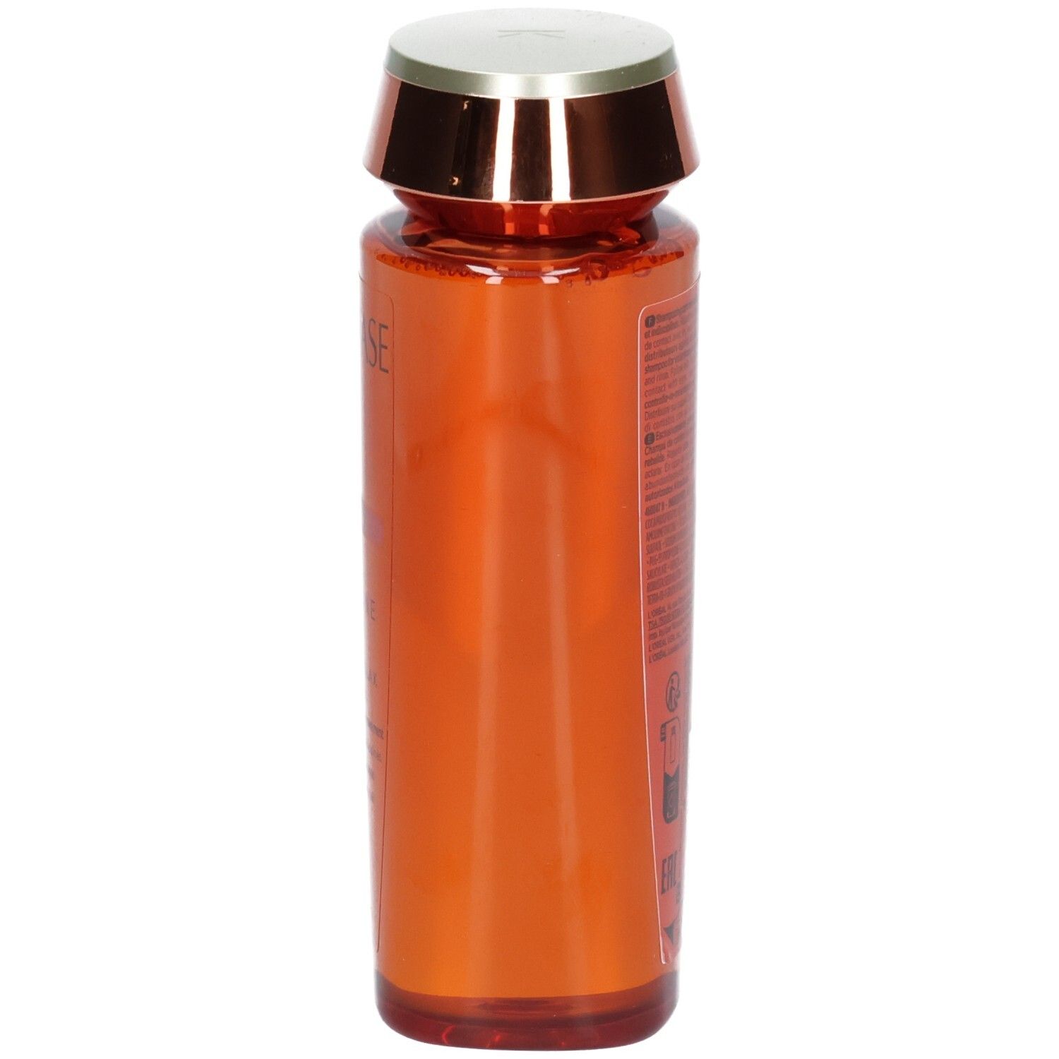 Kérastase Discipline Bain Oleo-Relax Shampoo, 250ml, zijaanzicht van de oranje fles.