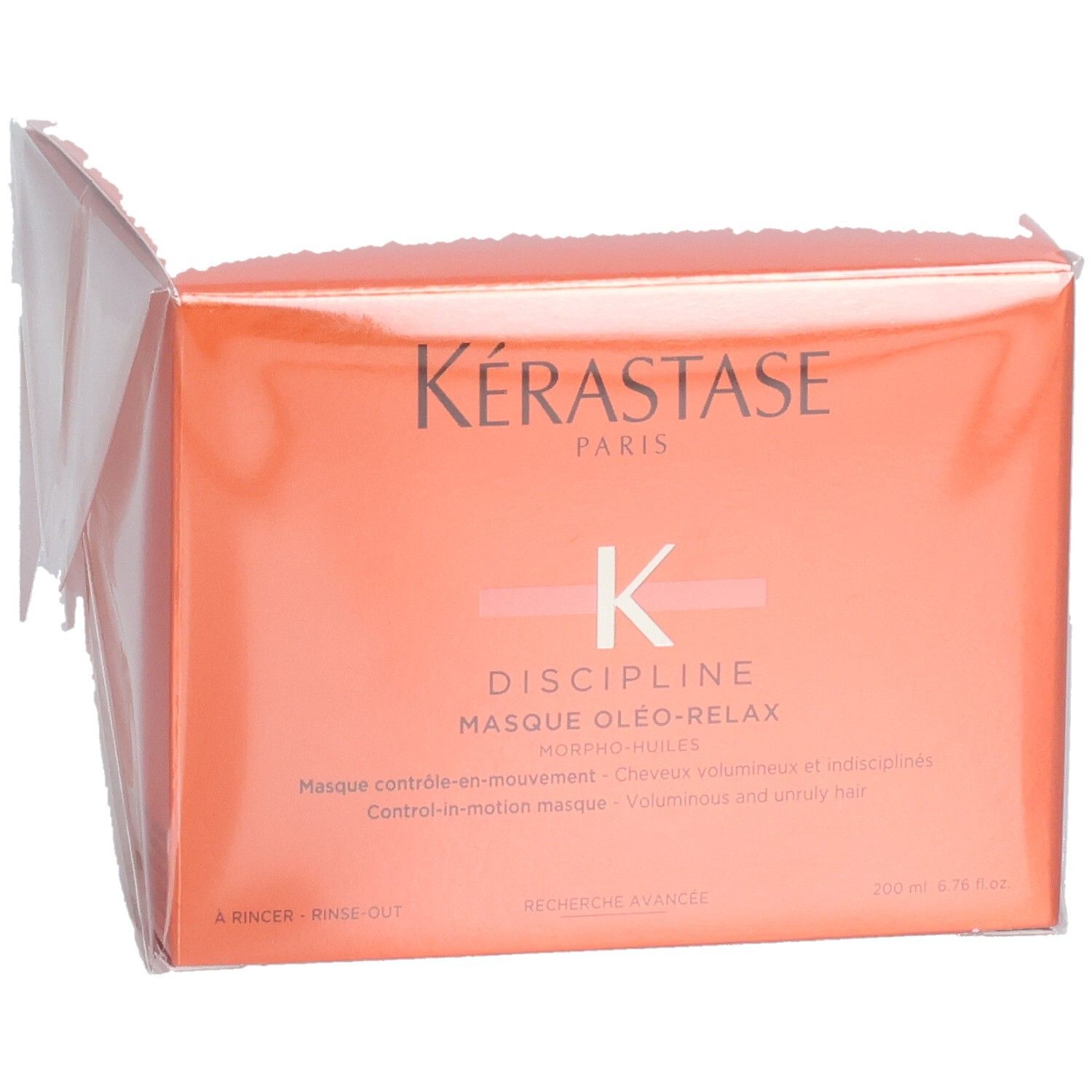 Kérastase Discipline Masque Oléo-Relax, 200 ml, légèrement ouvert.
