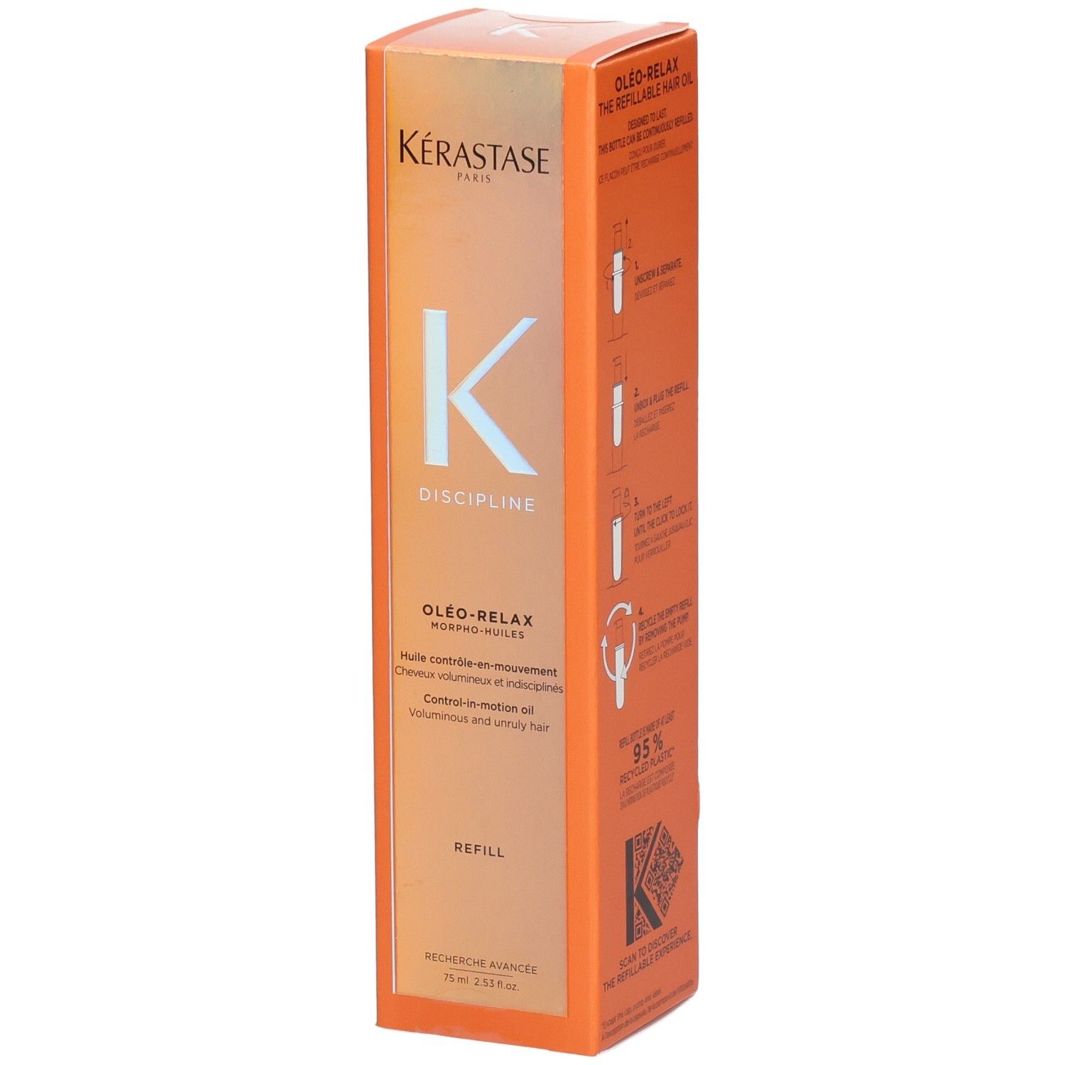 Kérastase Discipline Oléo-Relax navulling voor haar, 75ml.