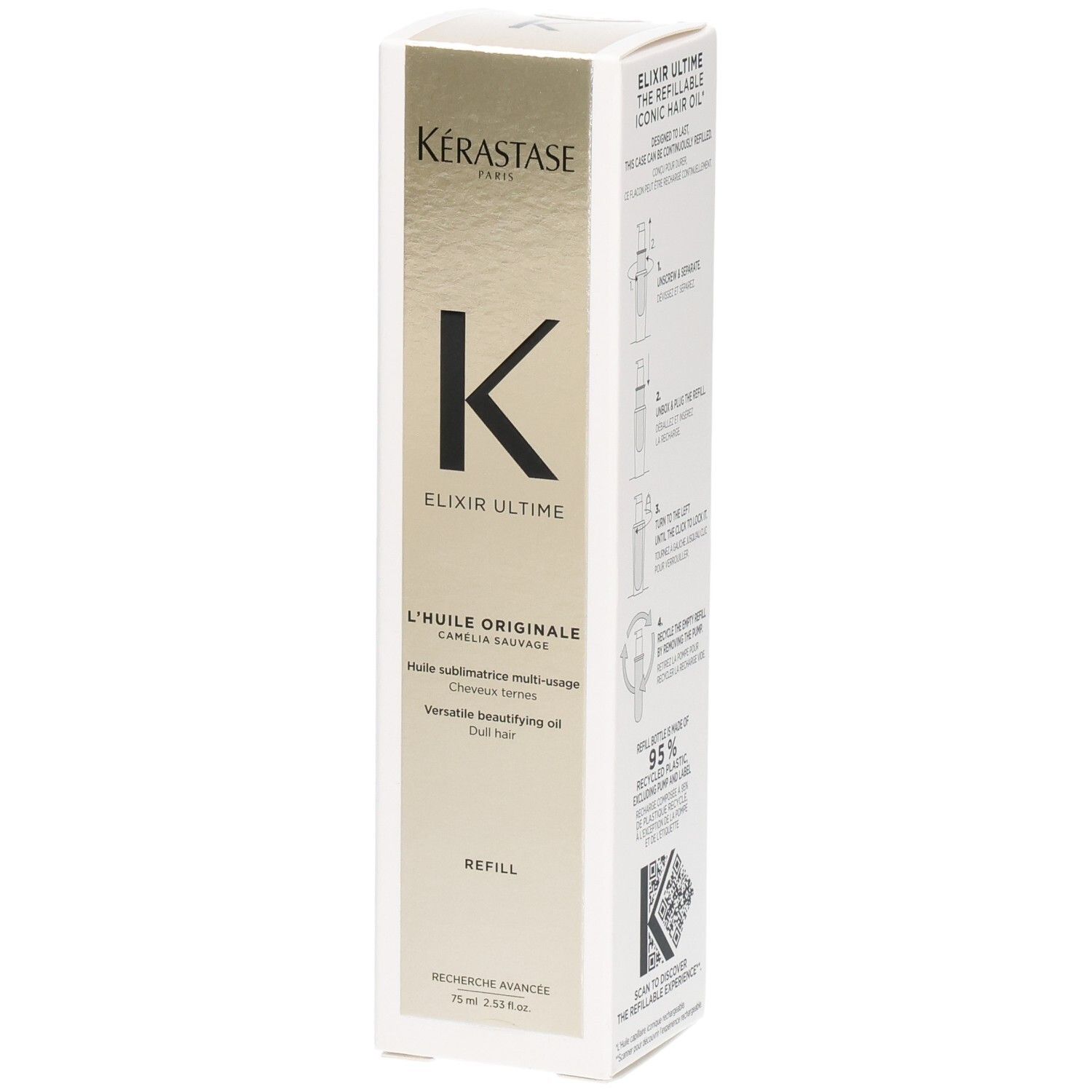 Kérastase Elixir Ultime Navulling: L'Huile Originale, 75ml.