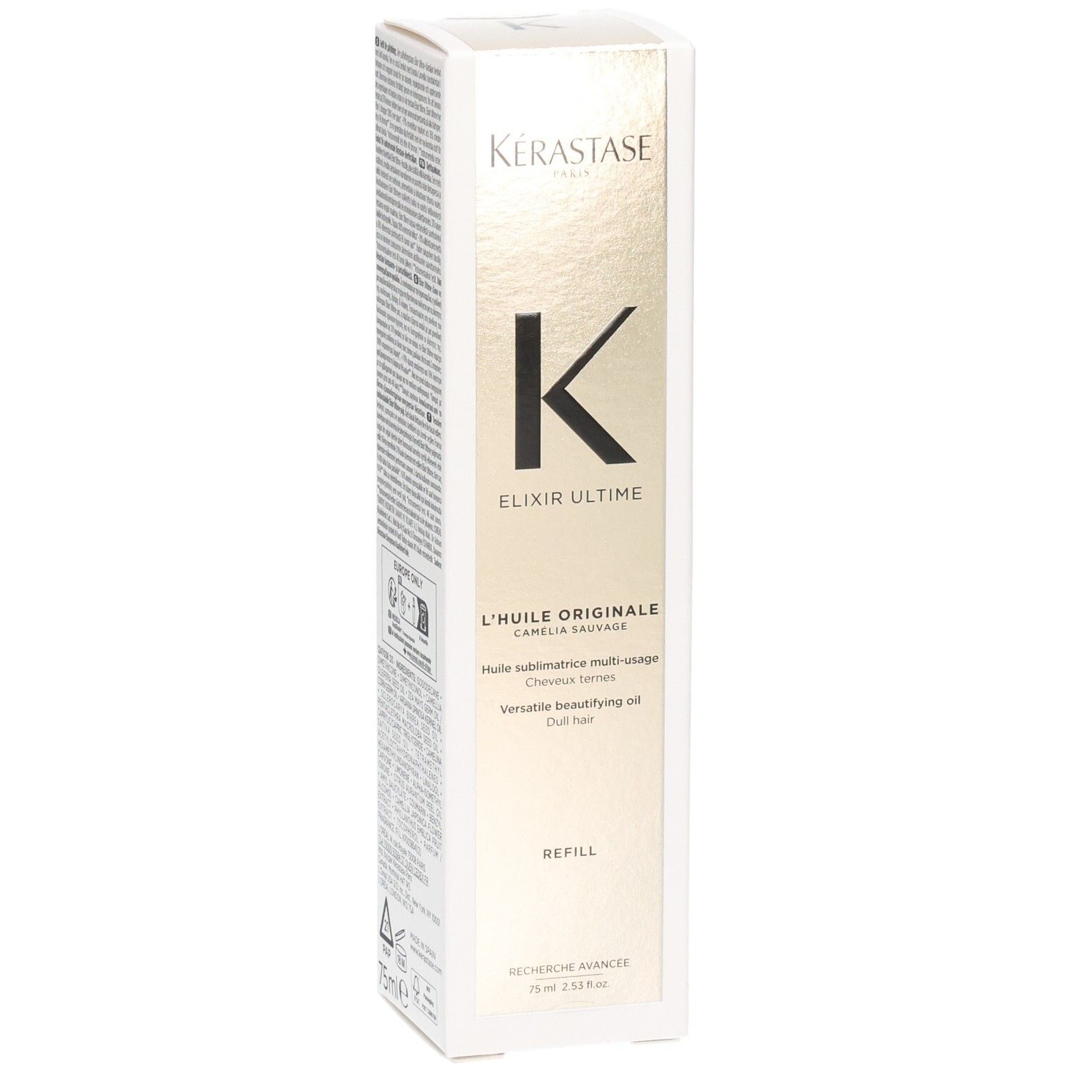 Kérastase Elixir Ultime Navulling: L'Huile Originale, veelzijdige olie voor dof haar.