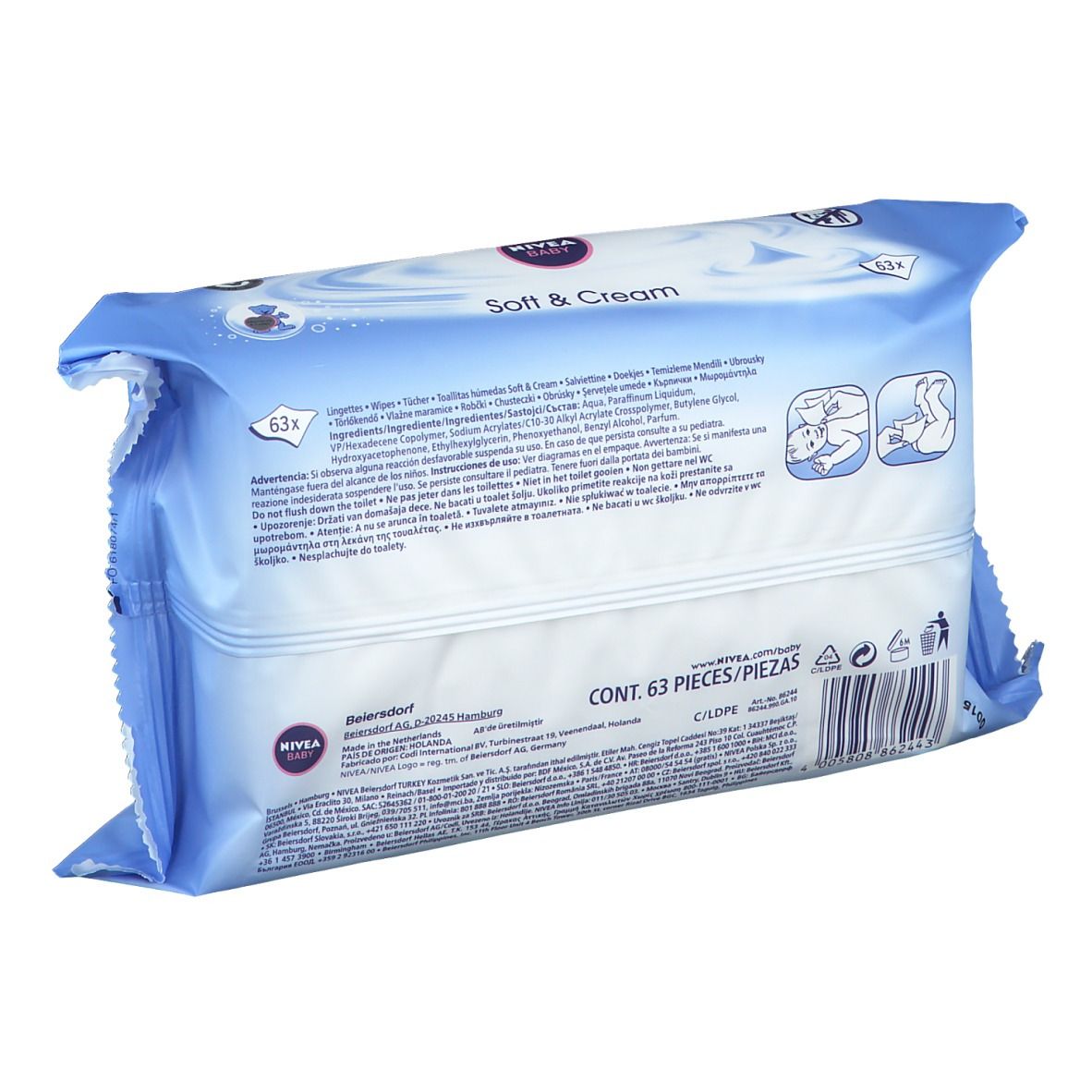 Nivea Baby Soft & Cream Lingettes Nettoyantes
