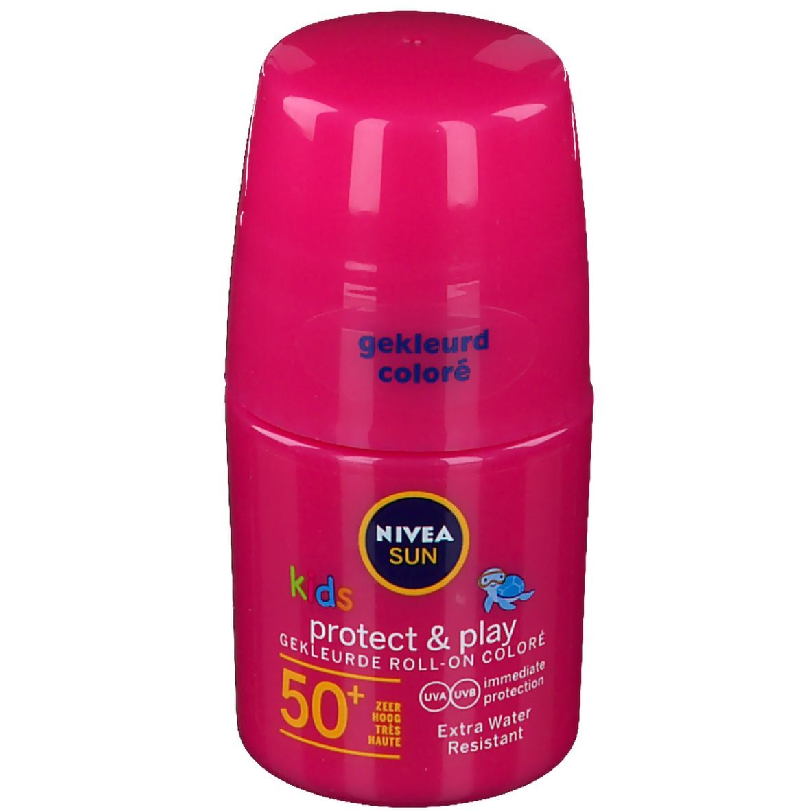 Nivea Sun Kids Protect & Play Gekleurde Roll-On Roze SPF50+