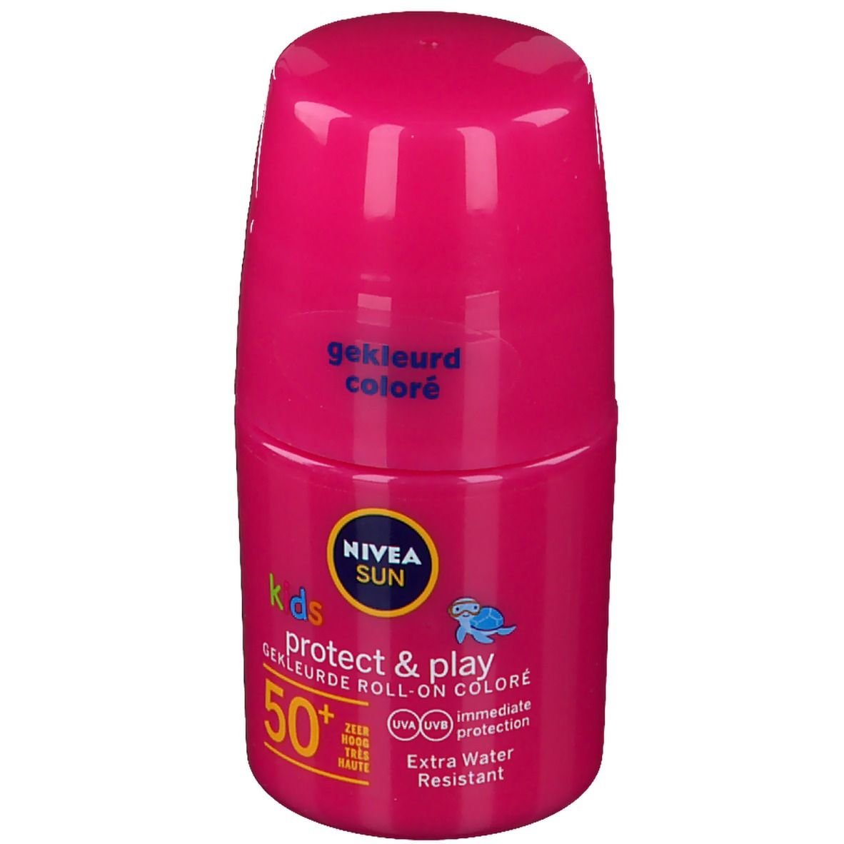 Nivea Sun Kids Protect & Play Gekleurde Roll-On Roze SPF50+