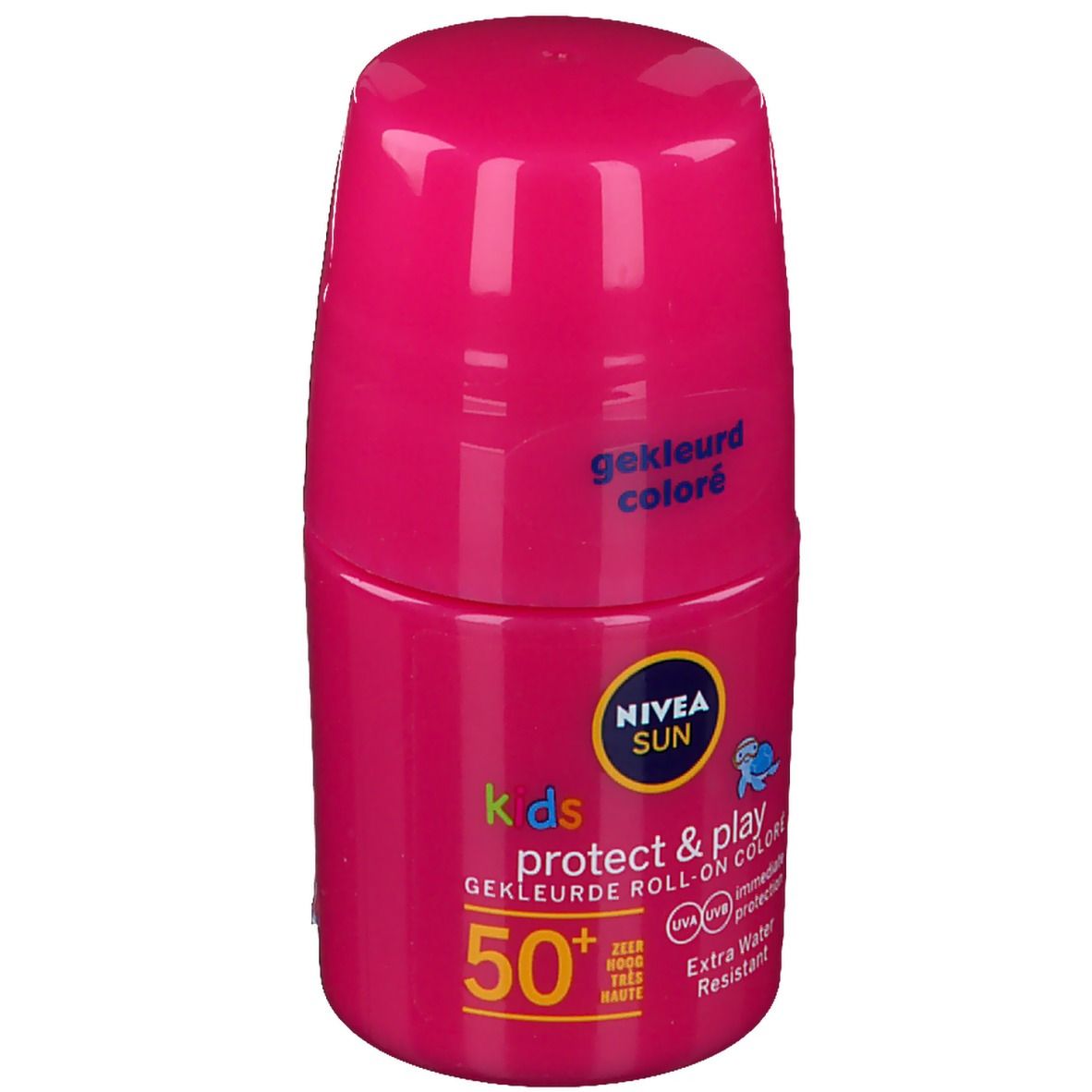 Nivea Sun Kids Protect & Play Gekleurde Roll-On Roze SPF50+