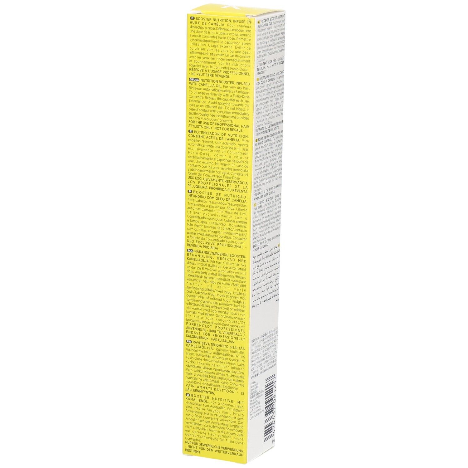 Kérastase Fusio-Dose Booster Extra Nutrition à l'huile de camélia, vue latérale avec texte.
