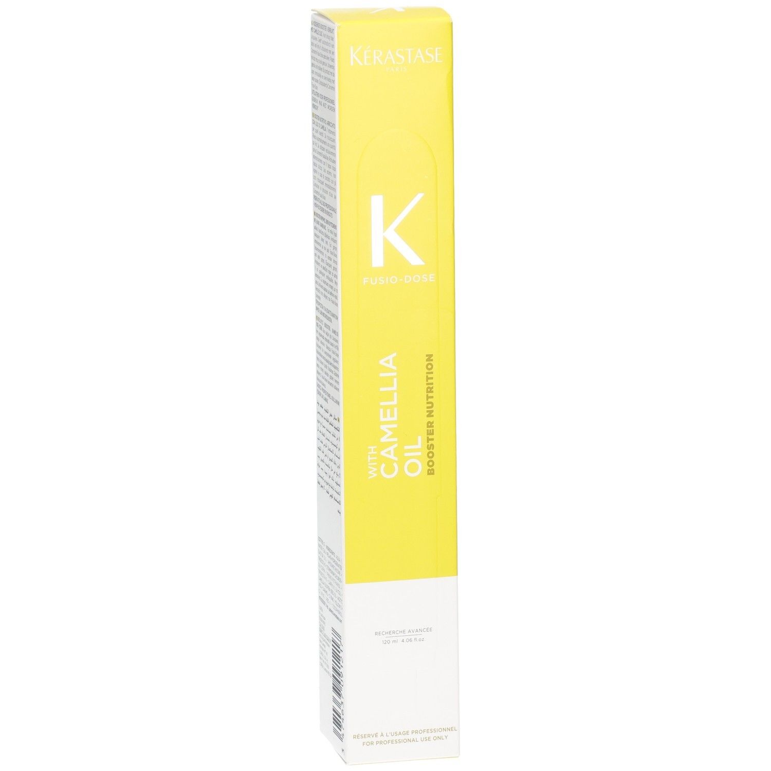 Kérastase Fusio-Dose Booster Extra Nutrition à l'huile de camélia, vue latérale.