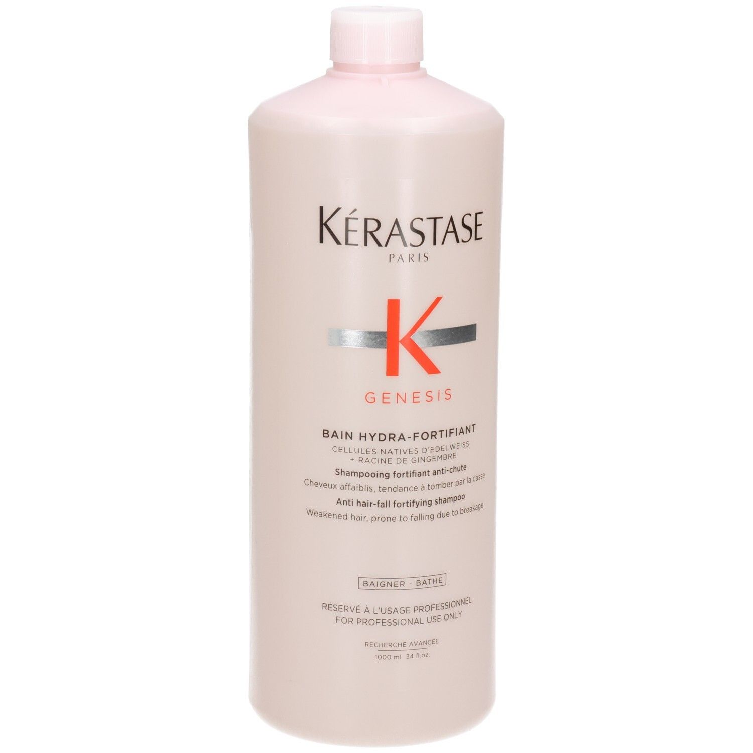 Kérastase Genesis Bain Hydra-Fortifiant Shampooing, flacon de 1000ml.