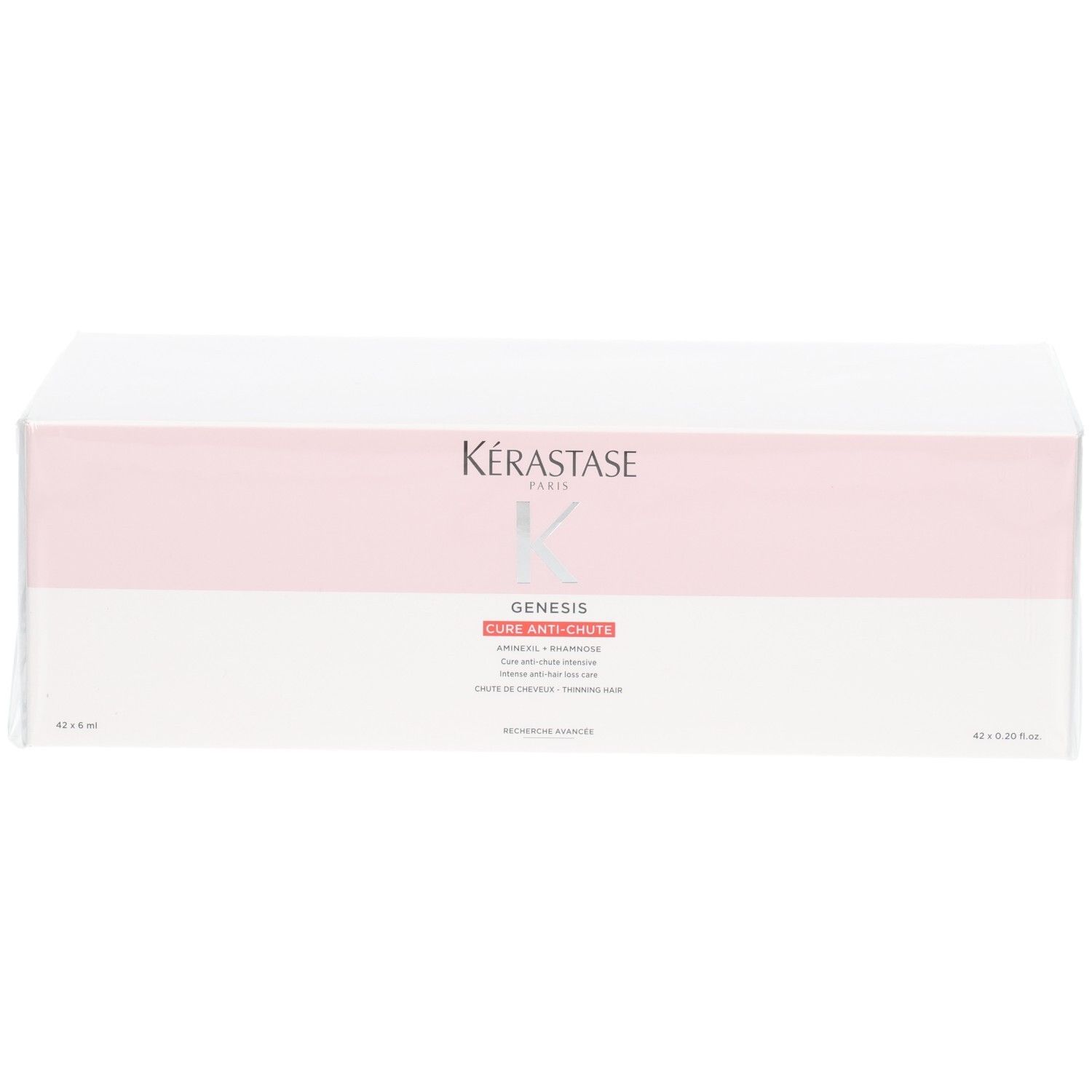 Avant de la boîte Kérastase Genesis Cure Anti-Chute Intensive avec logo et nom du produit.