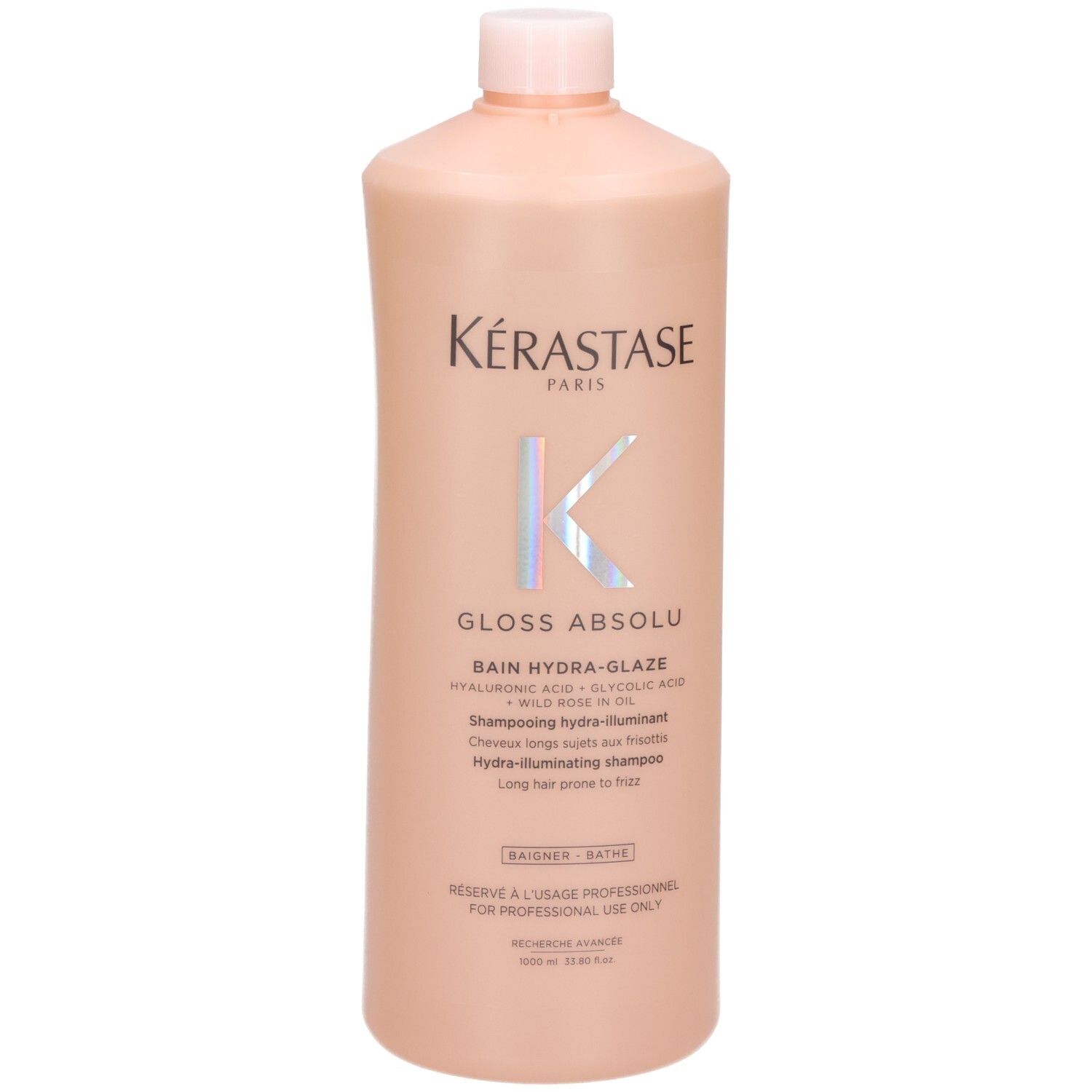 Shampooing Kérastase Gloss Absolu Bain Hydra-Glaze, flacon 1000ml. Rose.
