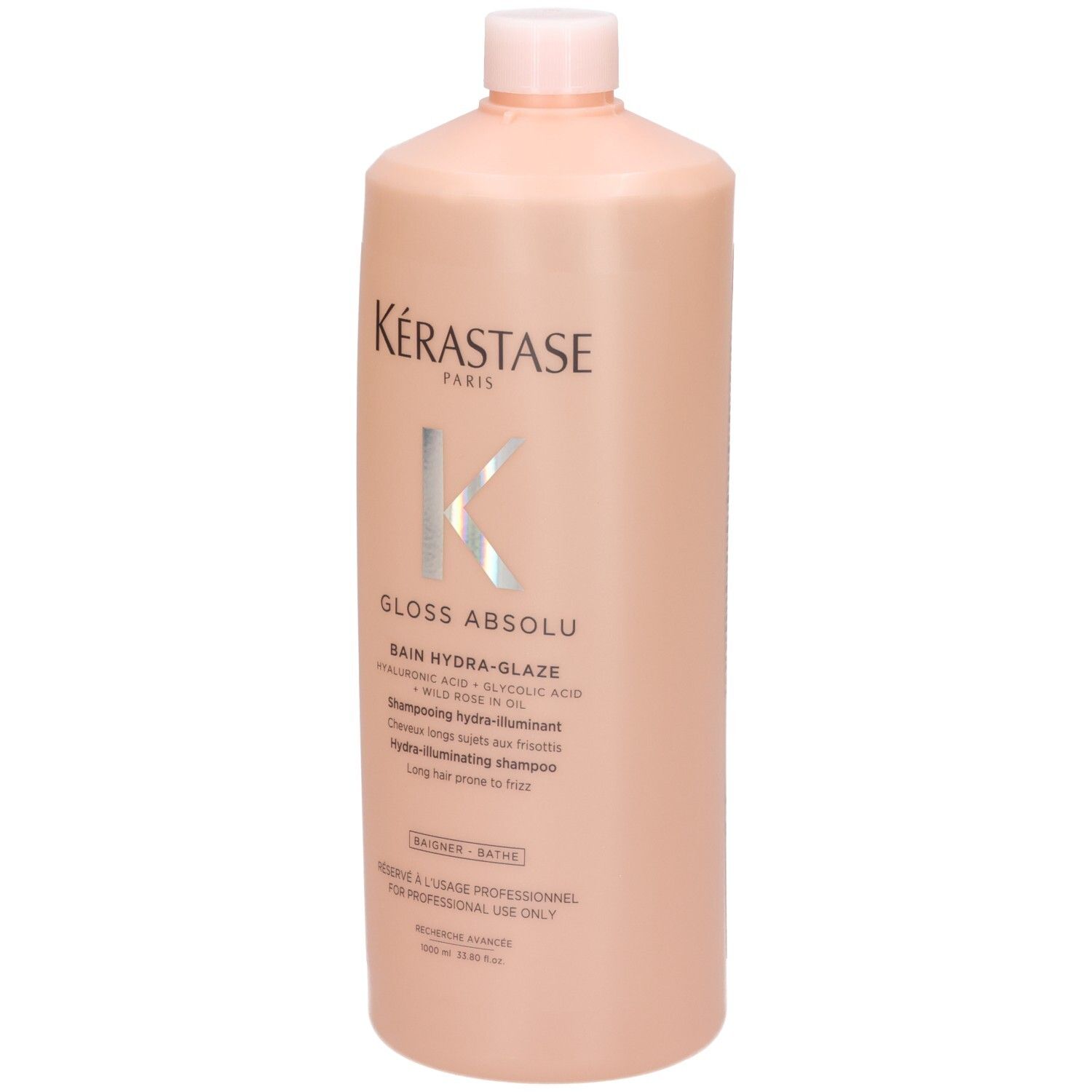 Shampooing Kérastase Gloss Absolu Bain Hydra-Glaze, flacon 1000ml. Rose.