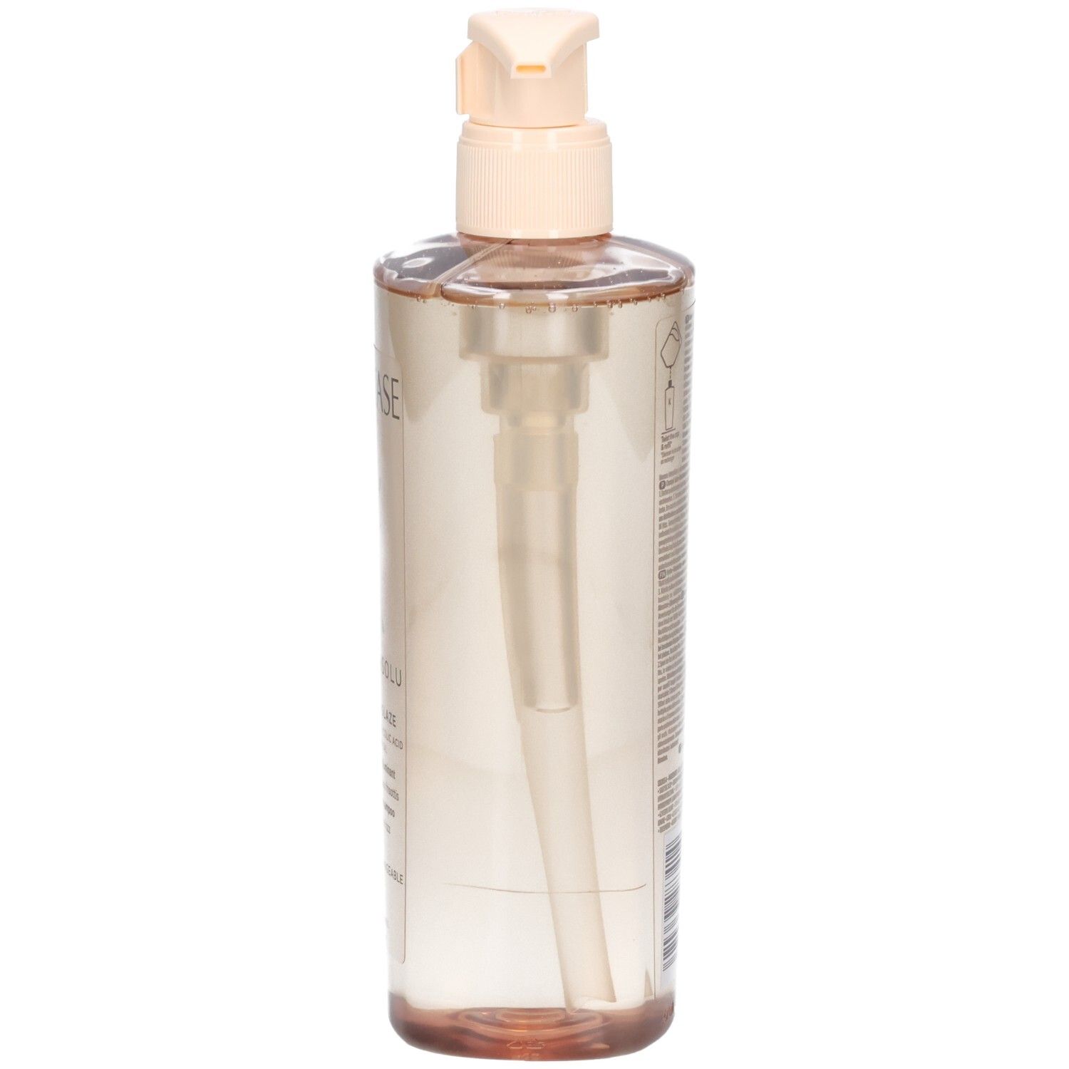 Côté du flacon de shampoing Kérastase Gloss Absolu Bain Hydra-Glaze avec pompe.