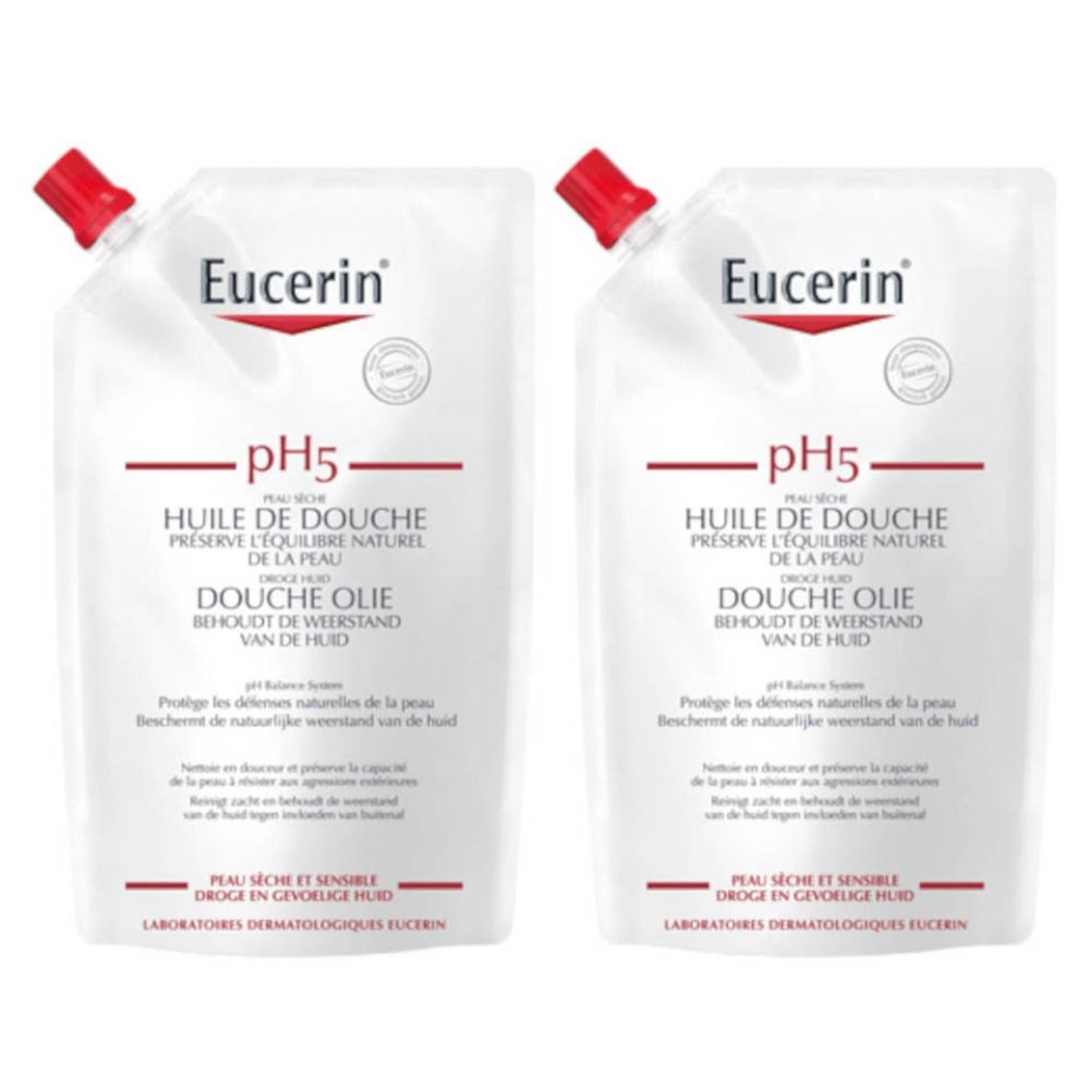Eucerin pH5 Doucheolie Droge en Gevoelige Huid Navulling DUO