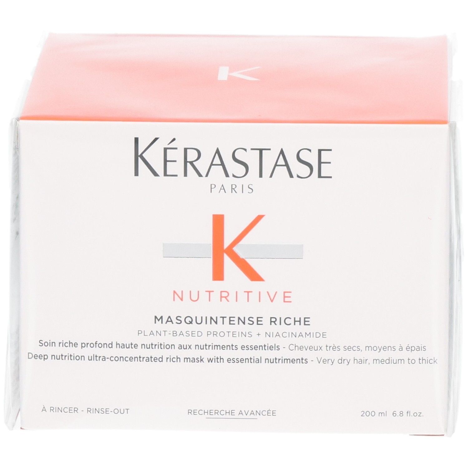 Kérastase Nutritive Masquintense Riche haarmasker verpakking met logo en productnaam.