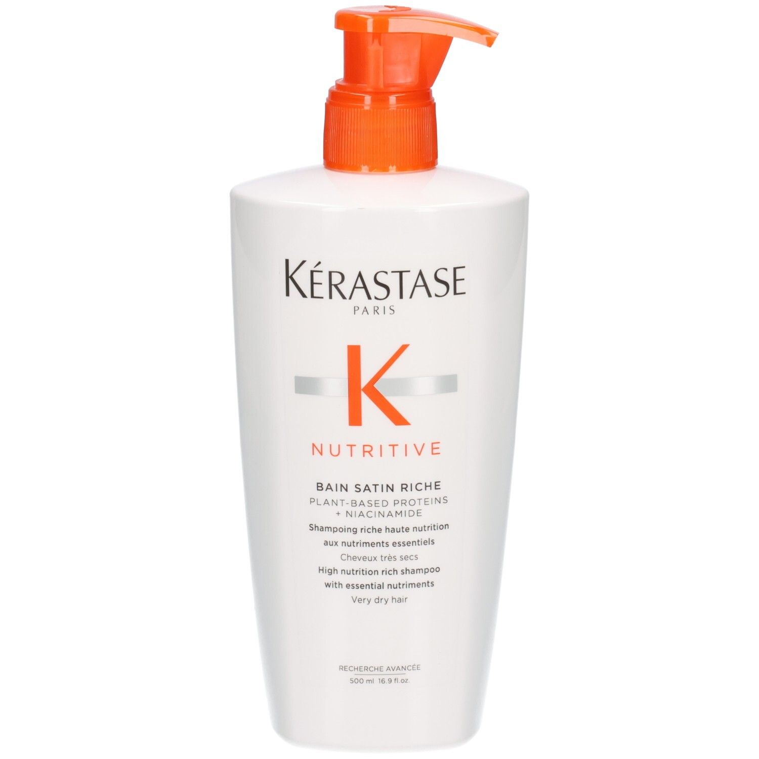 Kérastase Nutritive Bain Satin Riche Shampoo avec pompe, 500ml.