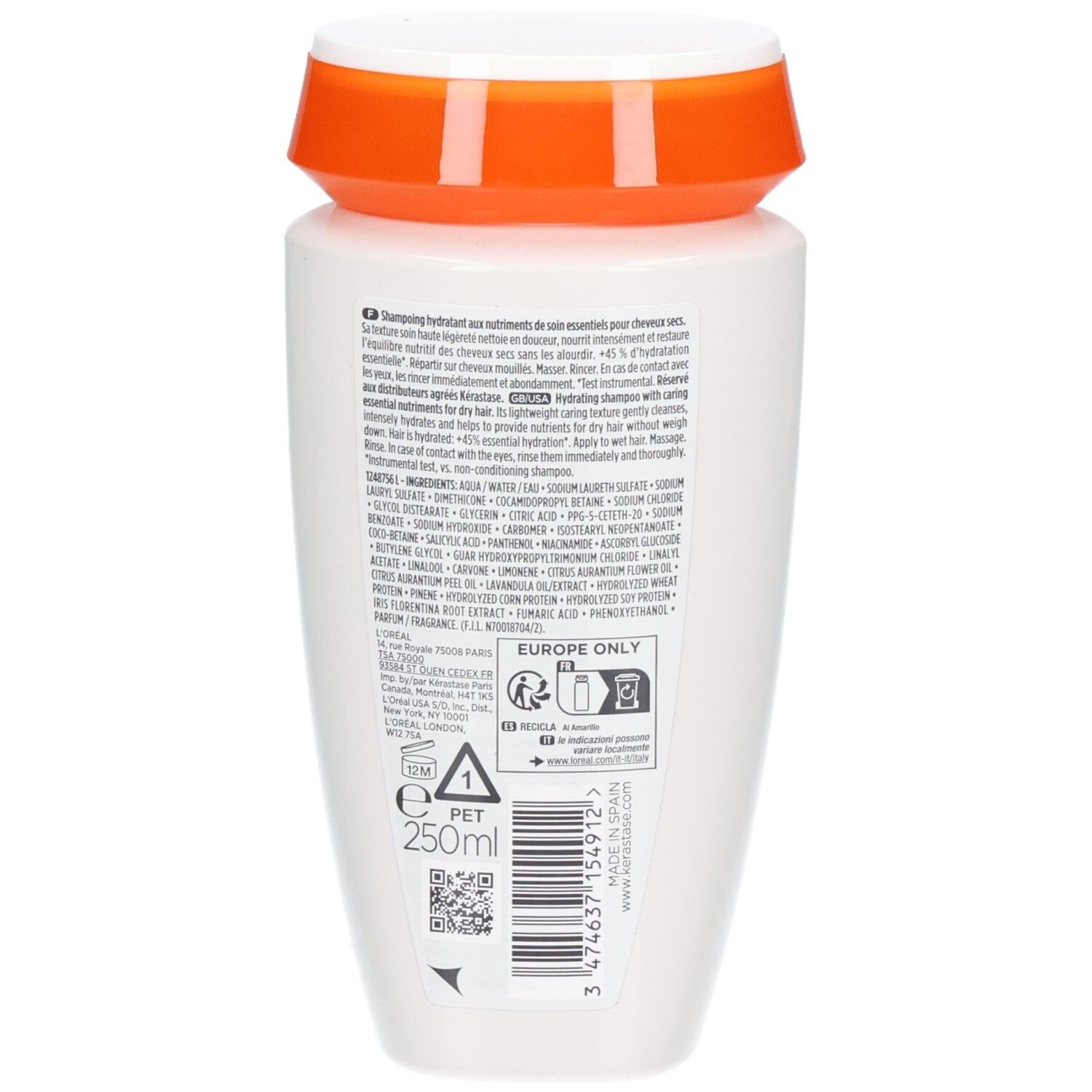 Kérastase Nutritive Bain Satin Shampoing hydratant aux nutriments essentiels