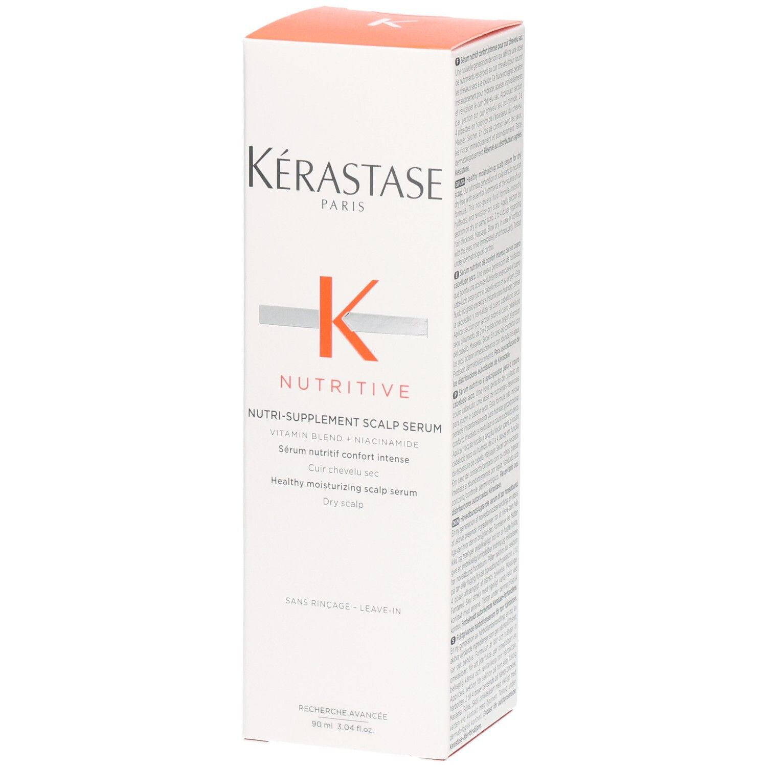 Kérastase Nutritive Nutri-Supplement Scalp Serum verpakking. Voor droog haar.
