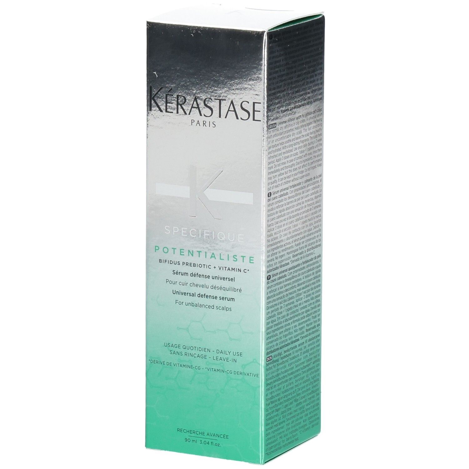 Emballage du Sérum Potentialiste Spécifique Kerastase. Avec Bifidus Prebiotic + Vitamin C.