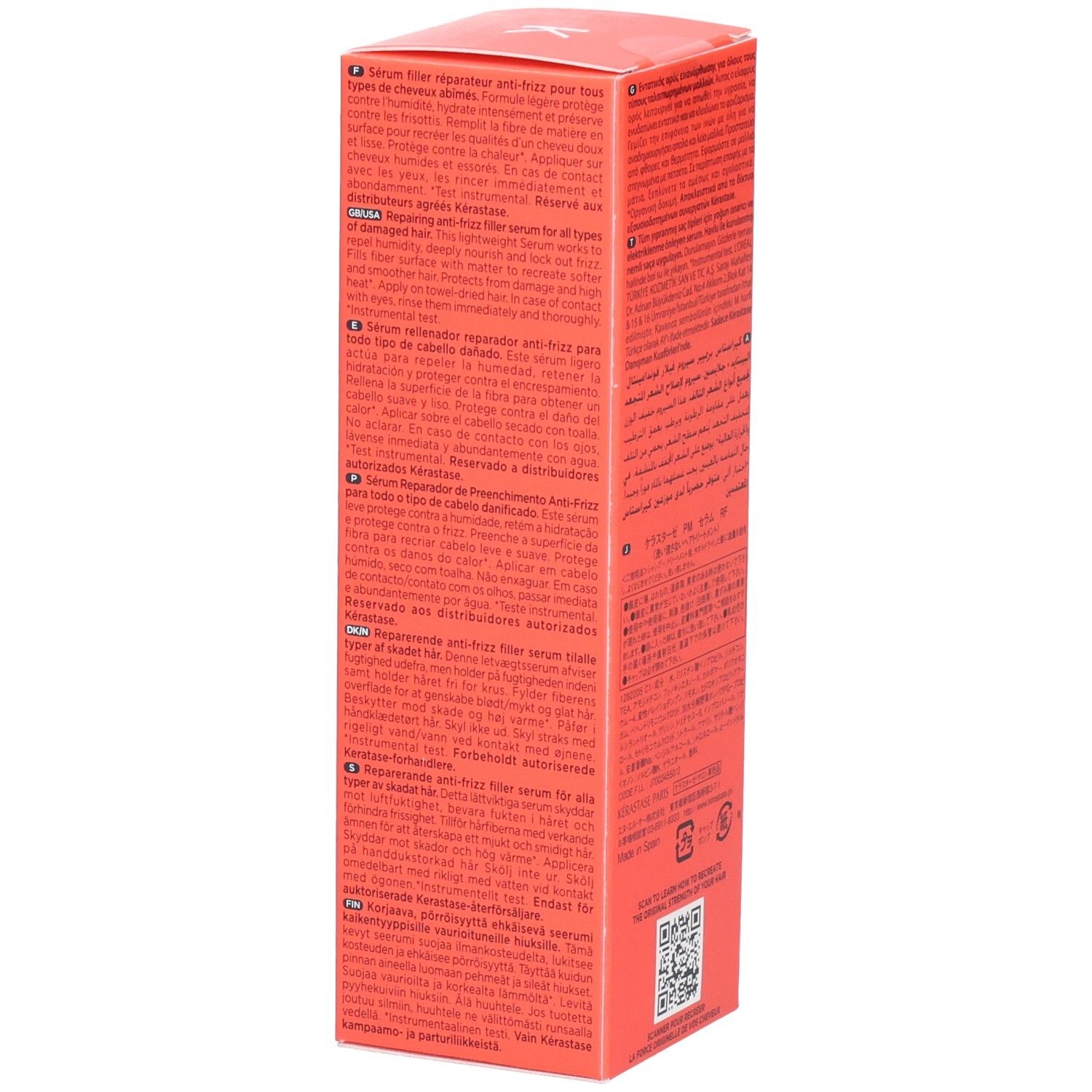 Kérastase Première Sérum Filler Fondamental, côté avec descriptions détaillées du produit.