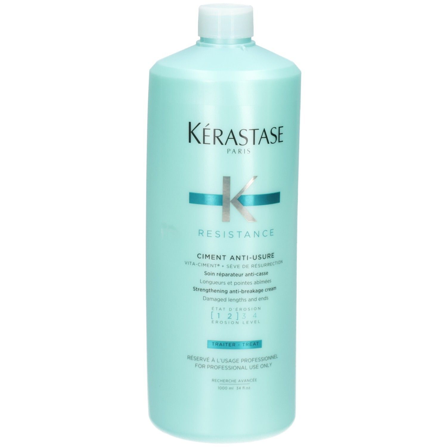 Fles Kérastase Resistance Ciment Anti-Usure. Versterkende anti-breukcrème voor beschadigd haar.