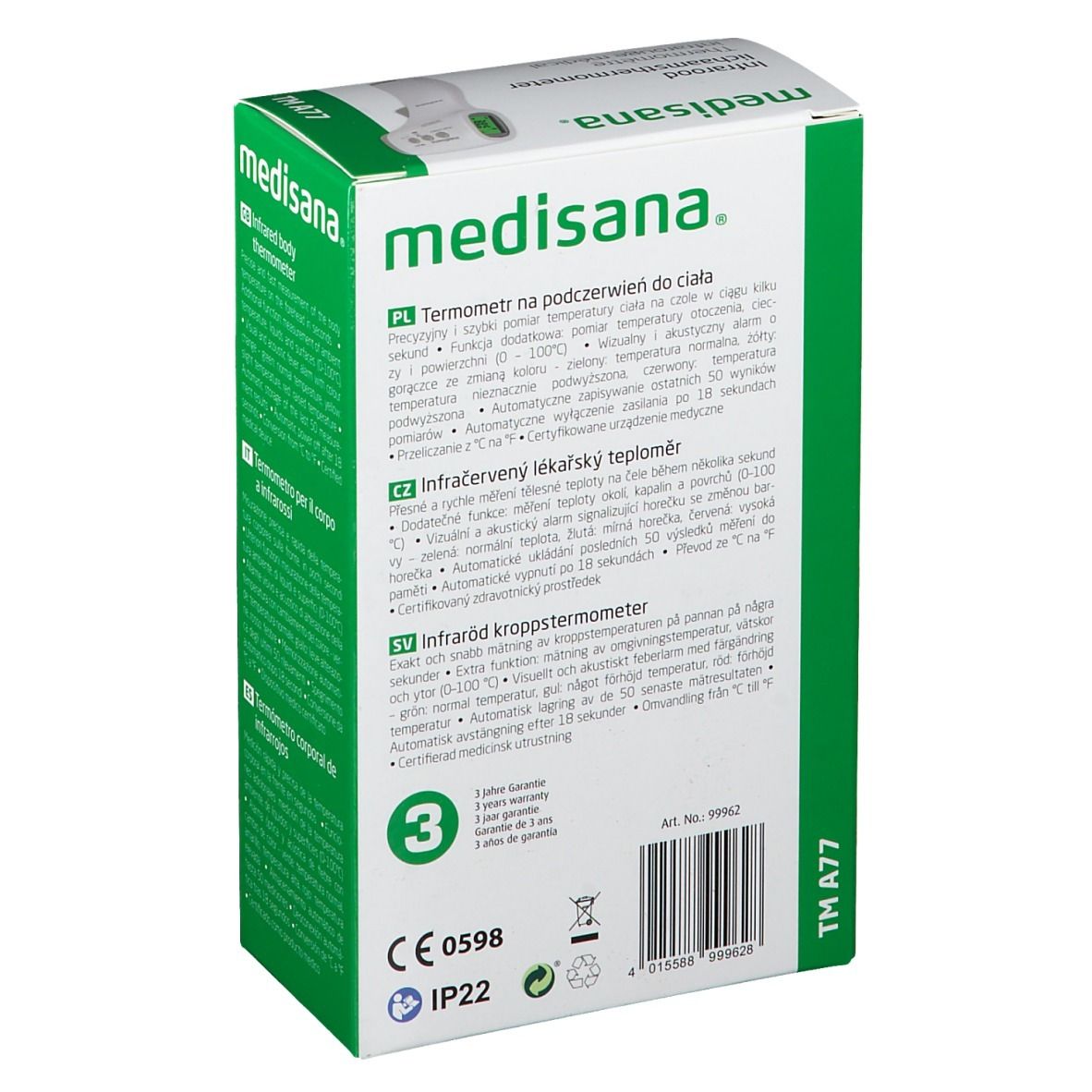 Medisana Infrarood Lichaamsthermometer TM A77