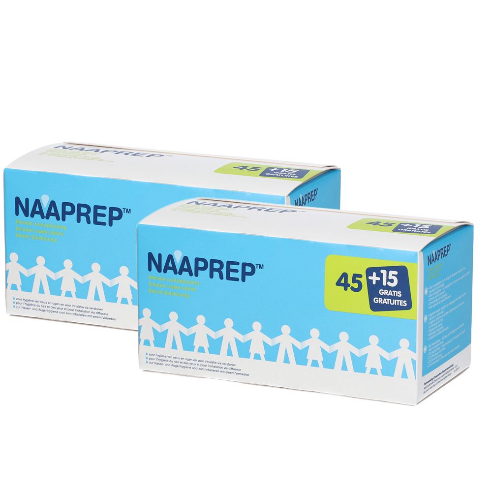 Naaprep Sérum Physiologique + 15 Ampoules GRATUITES - Nez, Yeux, Oreilles pour Bébés et Enfants 1+1 GRATUIT