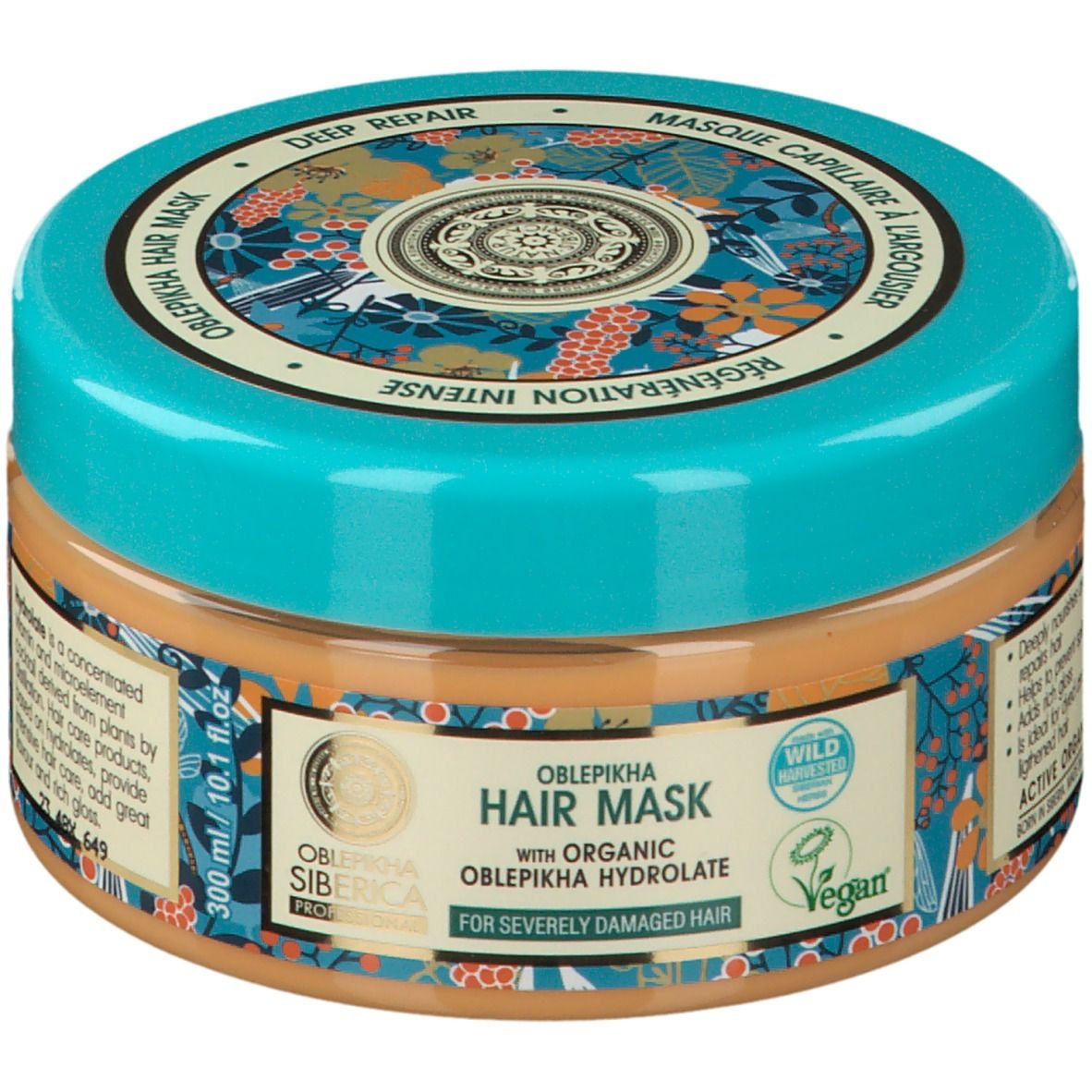 Natura Siberica Oblepikha Masque Capillaire Cheveux Très Abîmés