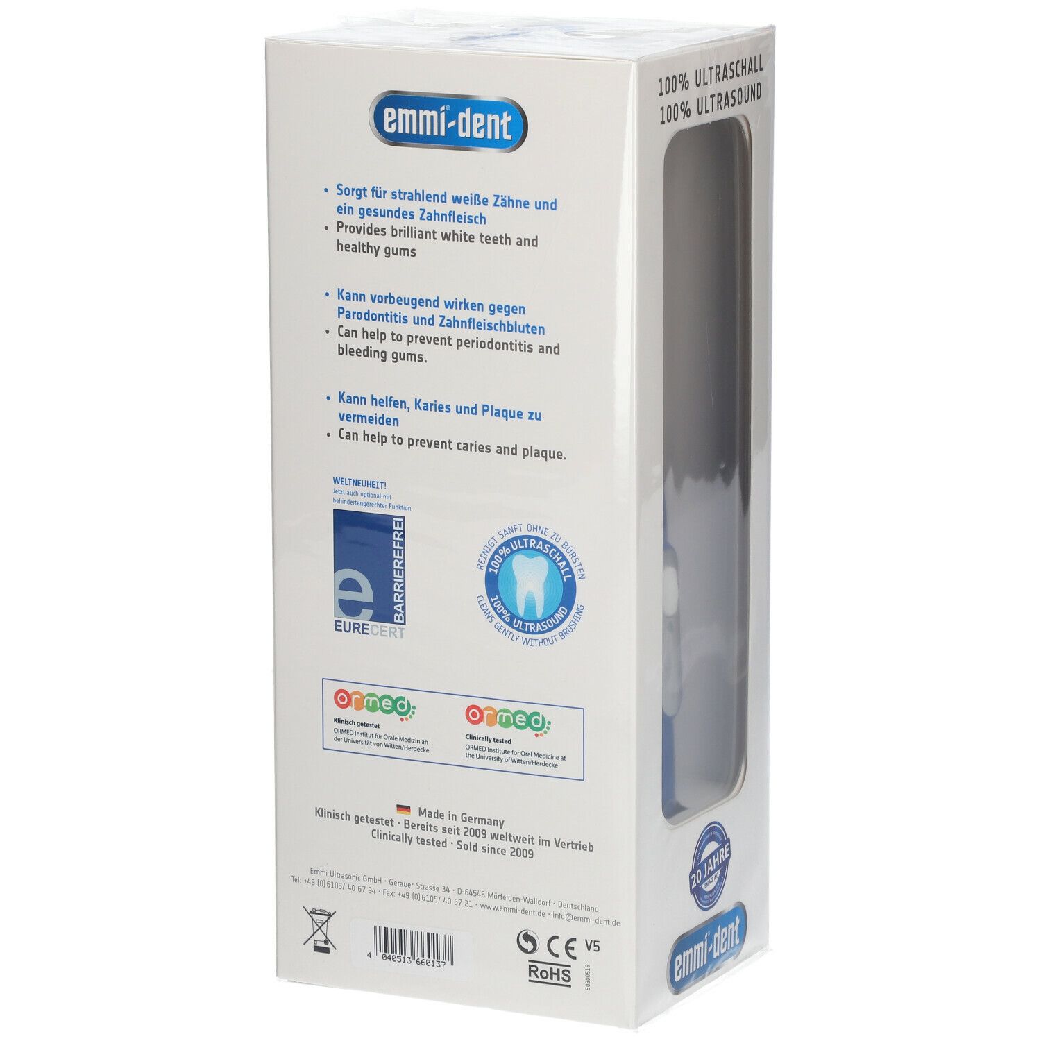 Emmi-Dent Ultrasonic Brosse à Dents Metallic Bleu Foncé