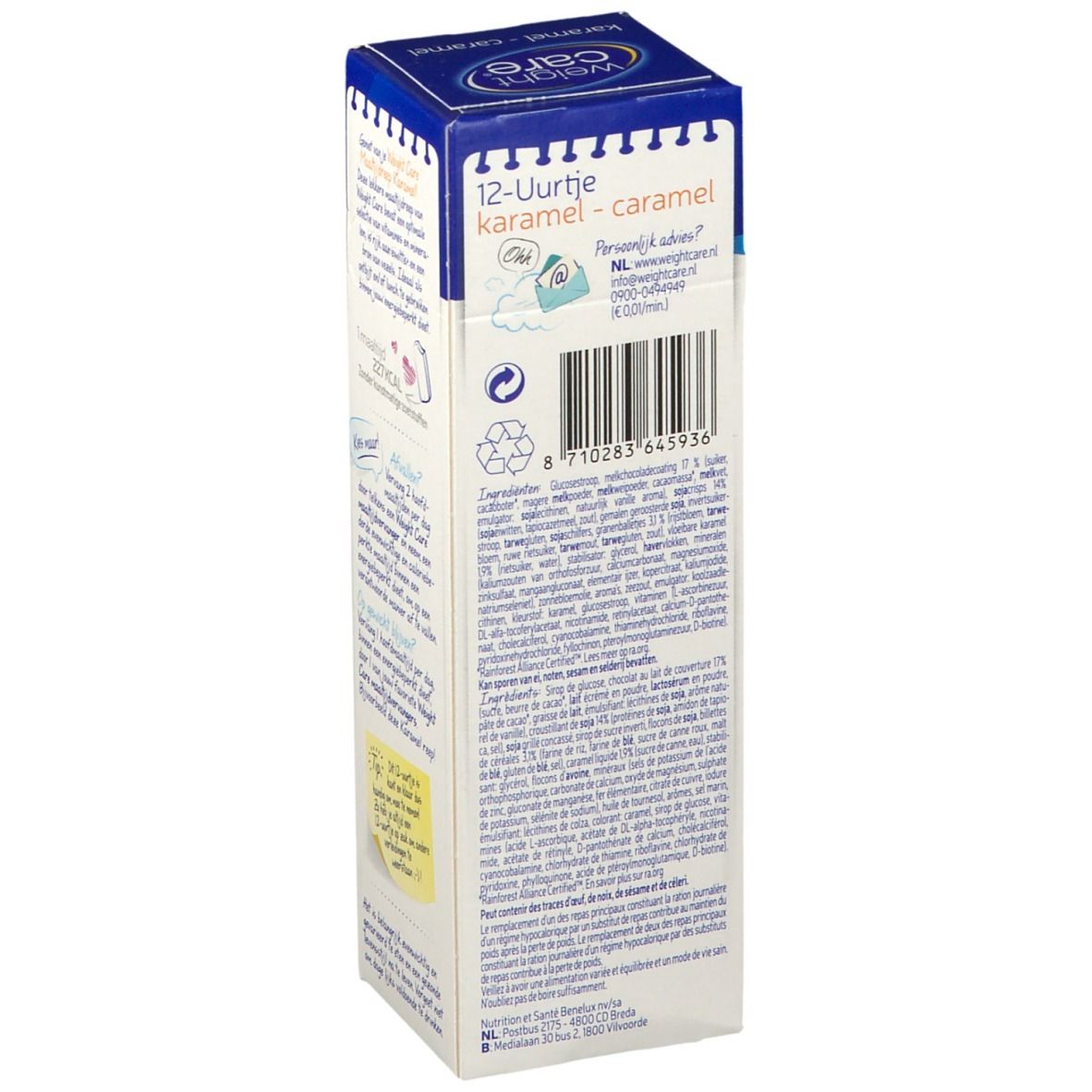 Weight Care Barre Repas Caramel