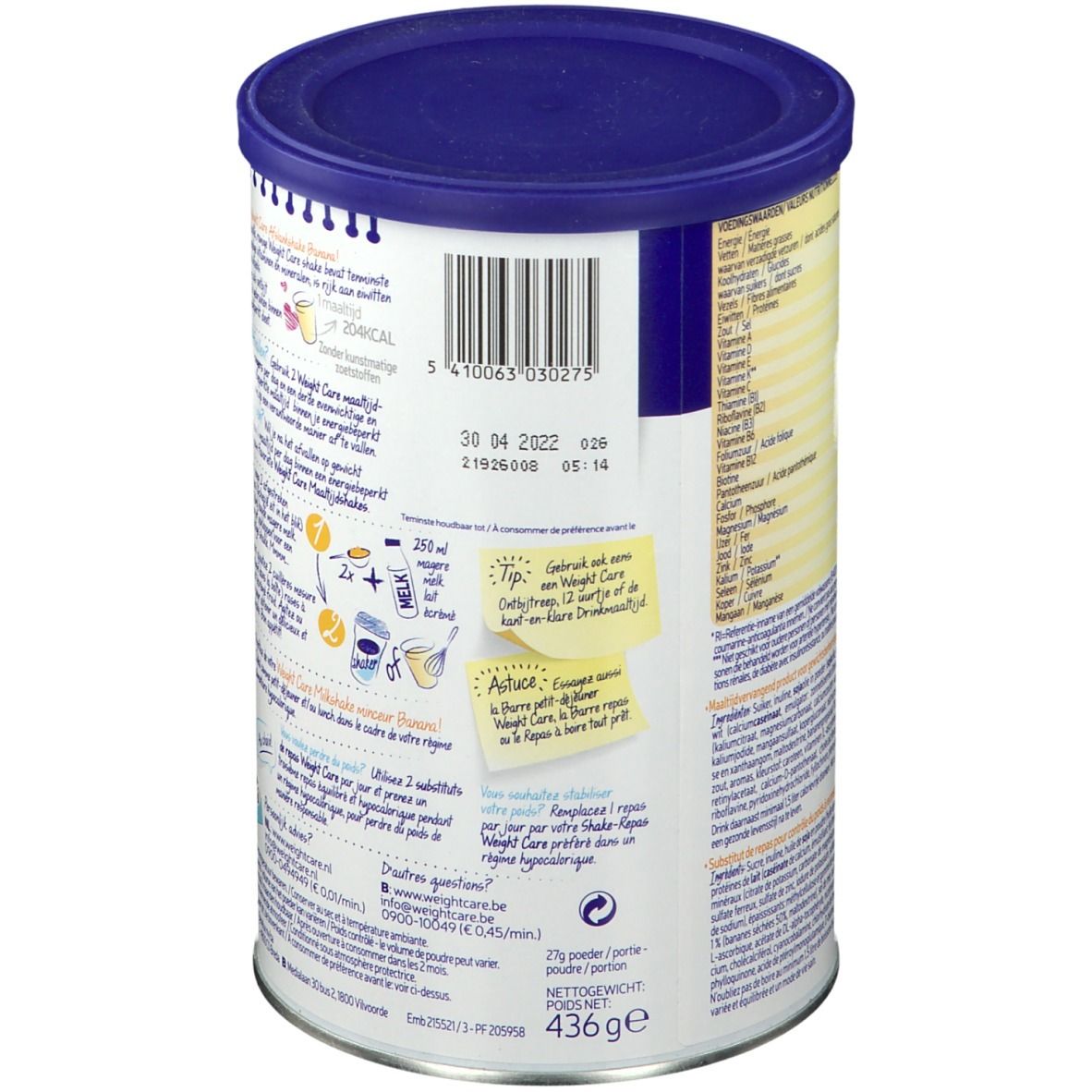 Weight Care Milkshake Minceur Banane