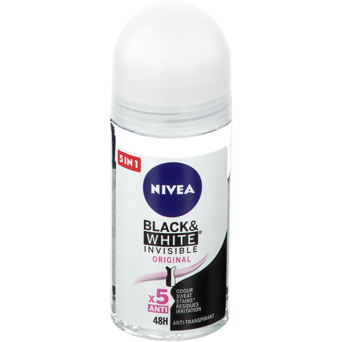 Nivea Black & White Invisible Original Déodorant Roll-On 48h
