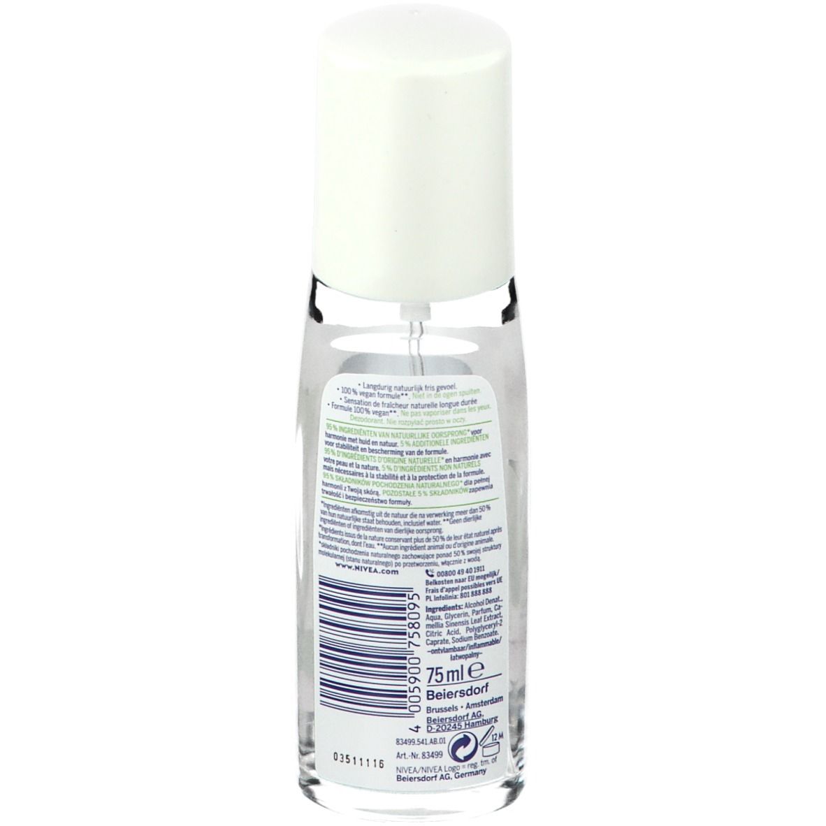 Nivea Naturally Good Déodorant Spray 24h Bio Green Tea