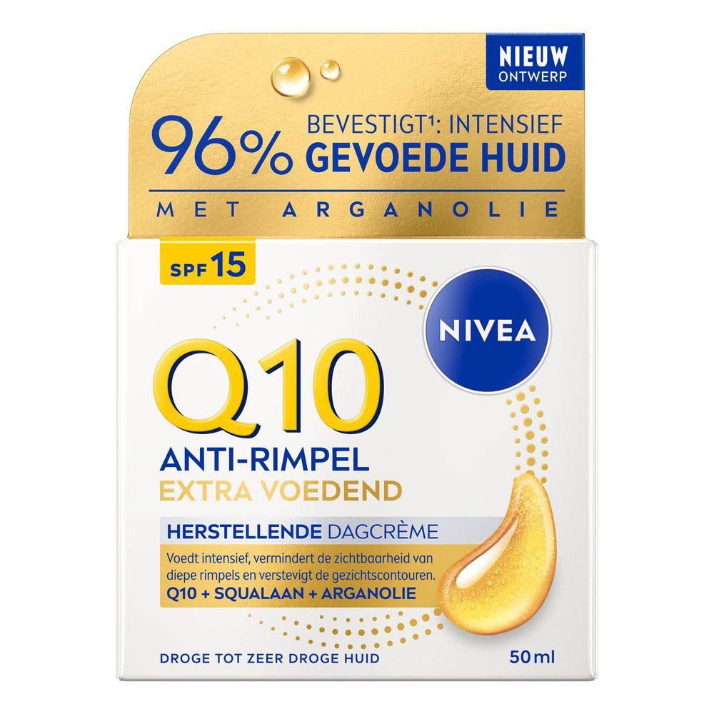 Pot Nivea Q10 Power avec informations fabricant et site web.