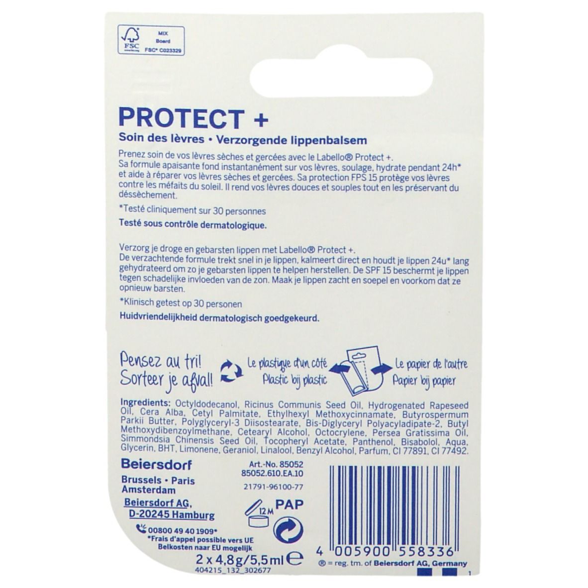 Labello Protect+ SPF15 24h DUO