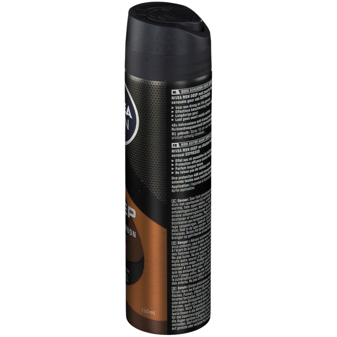 Nivea Men Deep Black Carbon Espresso Deodorant Spray 48h