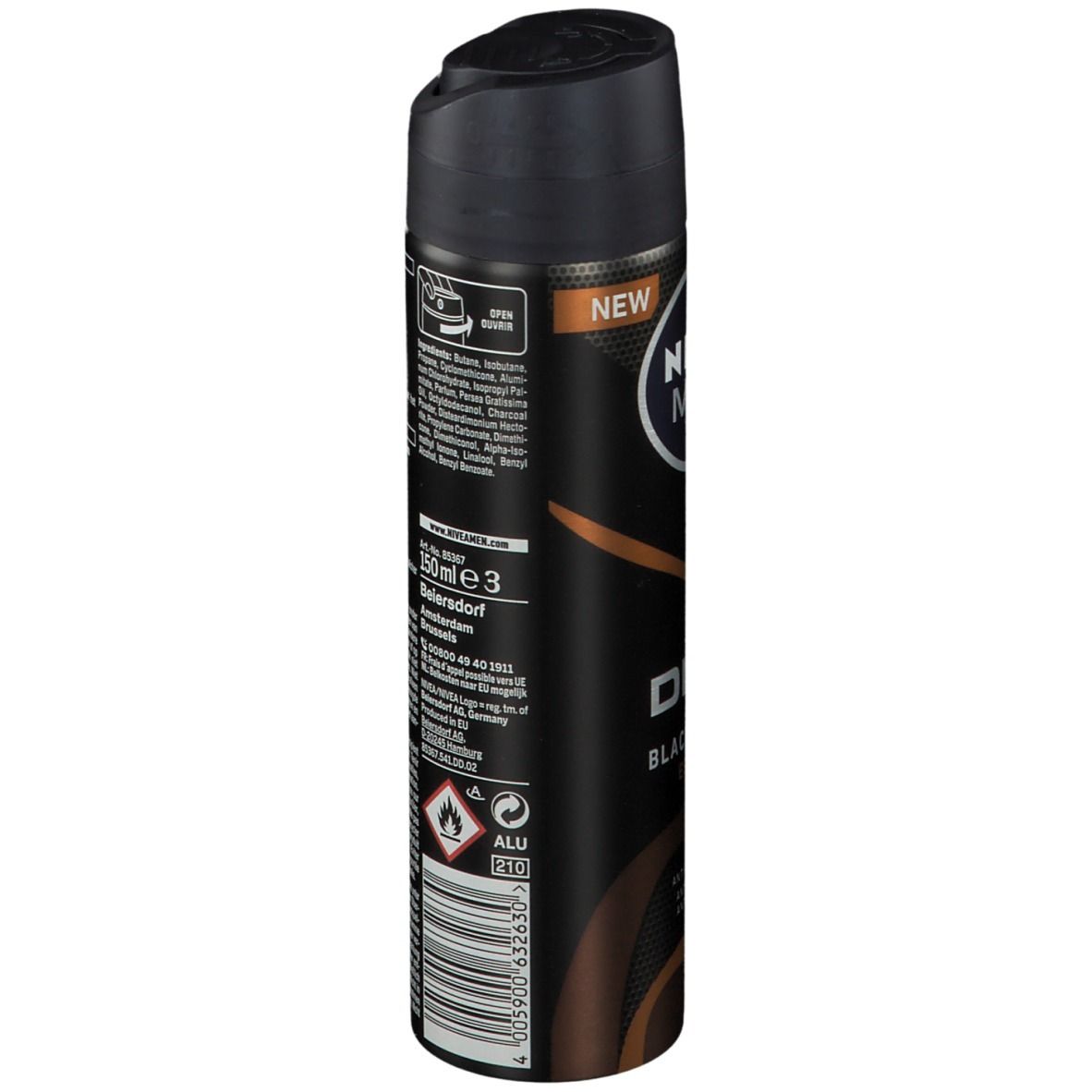 Nivea Men Deep Black Carbon Espresso Deodorant Spray 48h