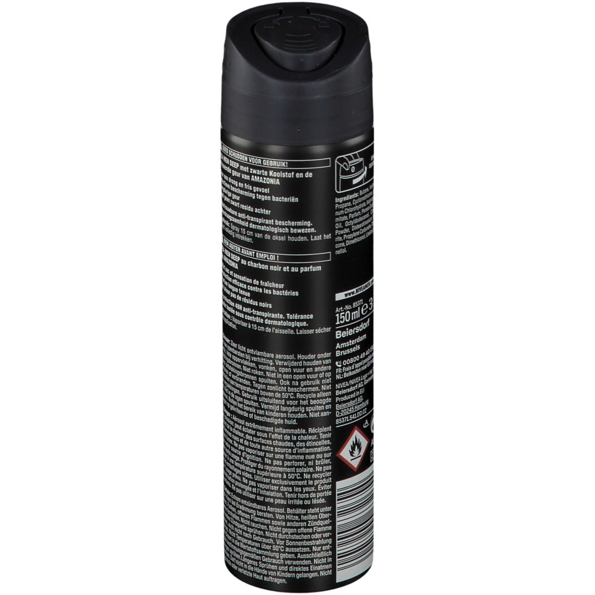 Nivea Men Deep Black Carbon Amazon Deodorant Spray 48h
