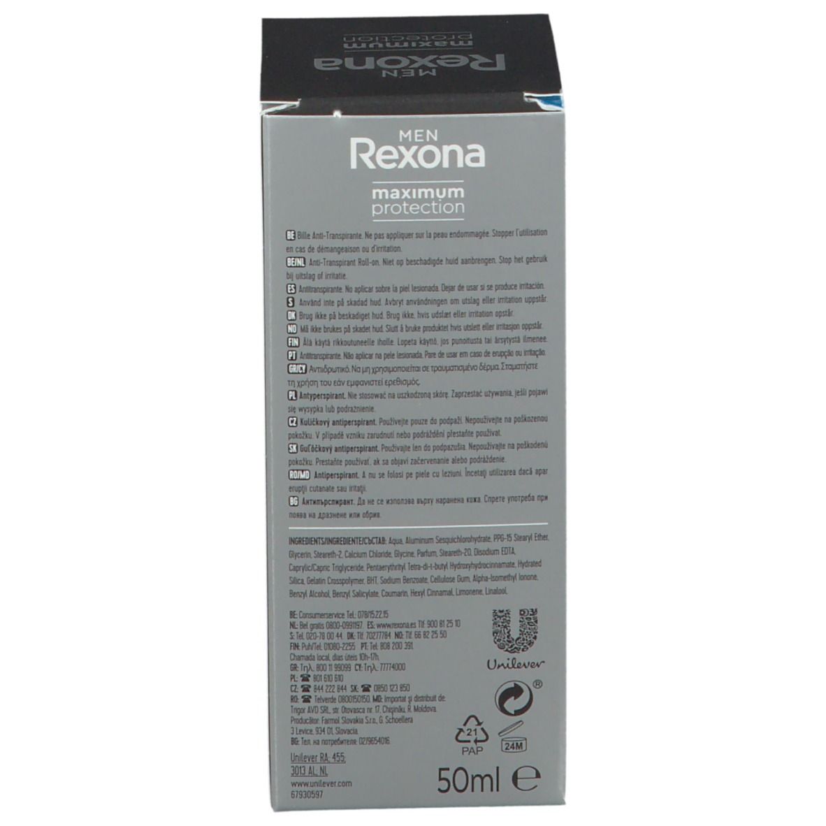 Rexona Men Maximum Protection Deodorant Roll-On Clean Scent 96h