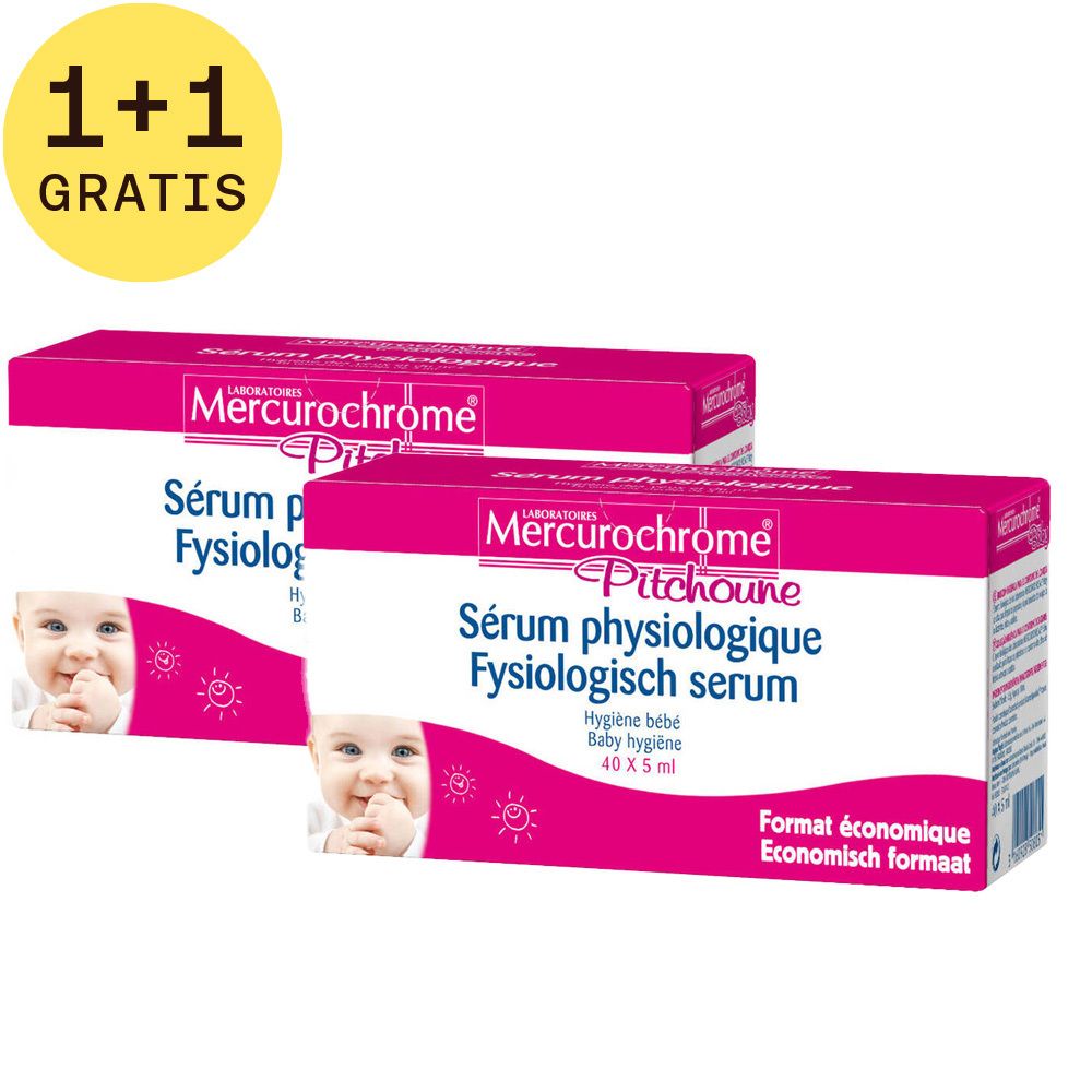 Mercurochrome® Pitchoune Fysiologisch Serum 1+1 GRATIS