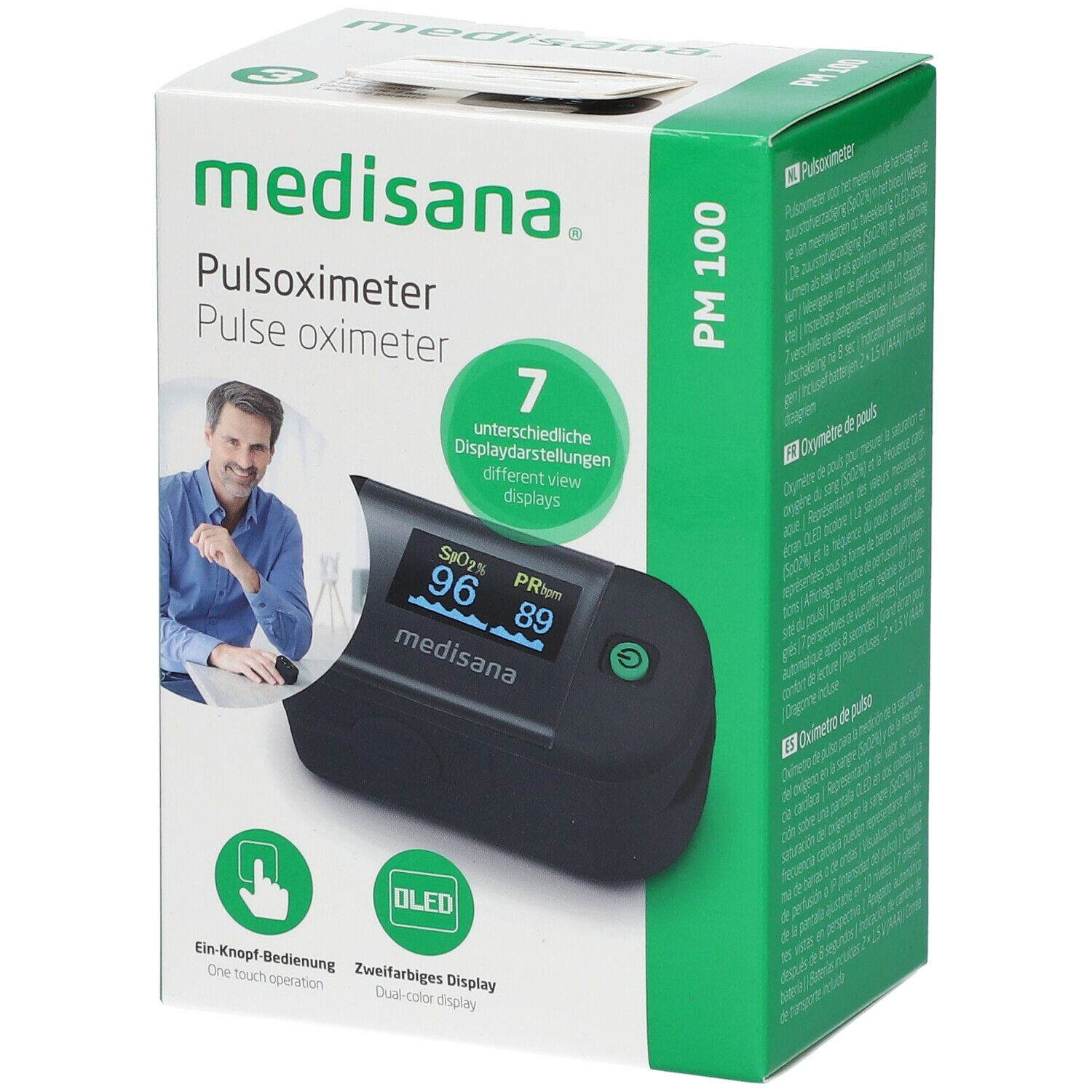 Medisana Oxymètre Noir PM100