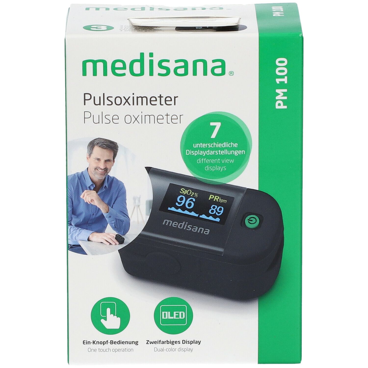 Medisana Oxymètre Noir PM100