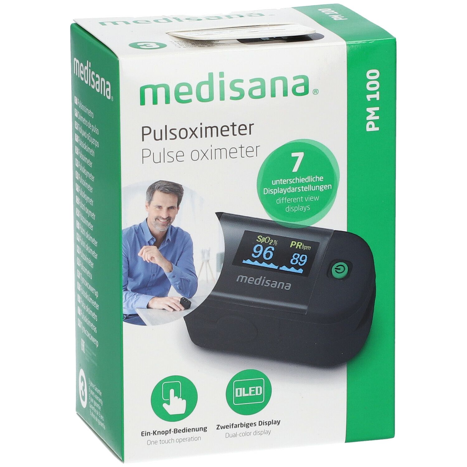 Medisana Oxymètre Noir PM100