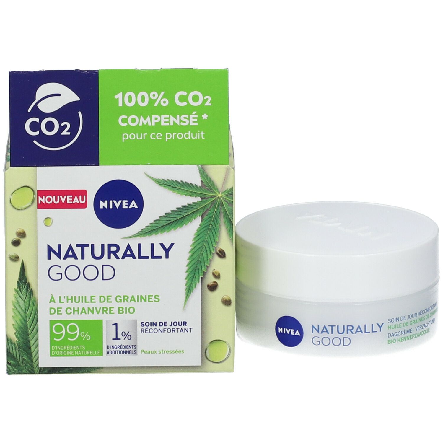 Nivea Naturally Good Soin de Jour à l'Huile de Graines de Chanvre Bio