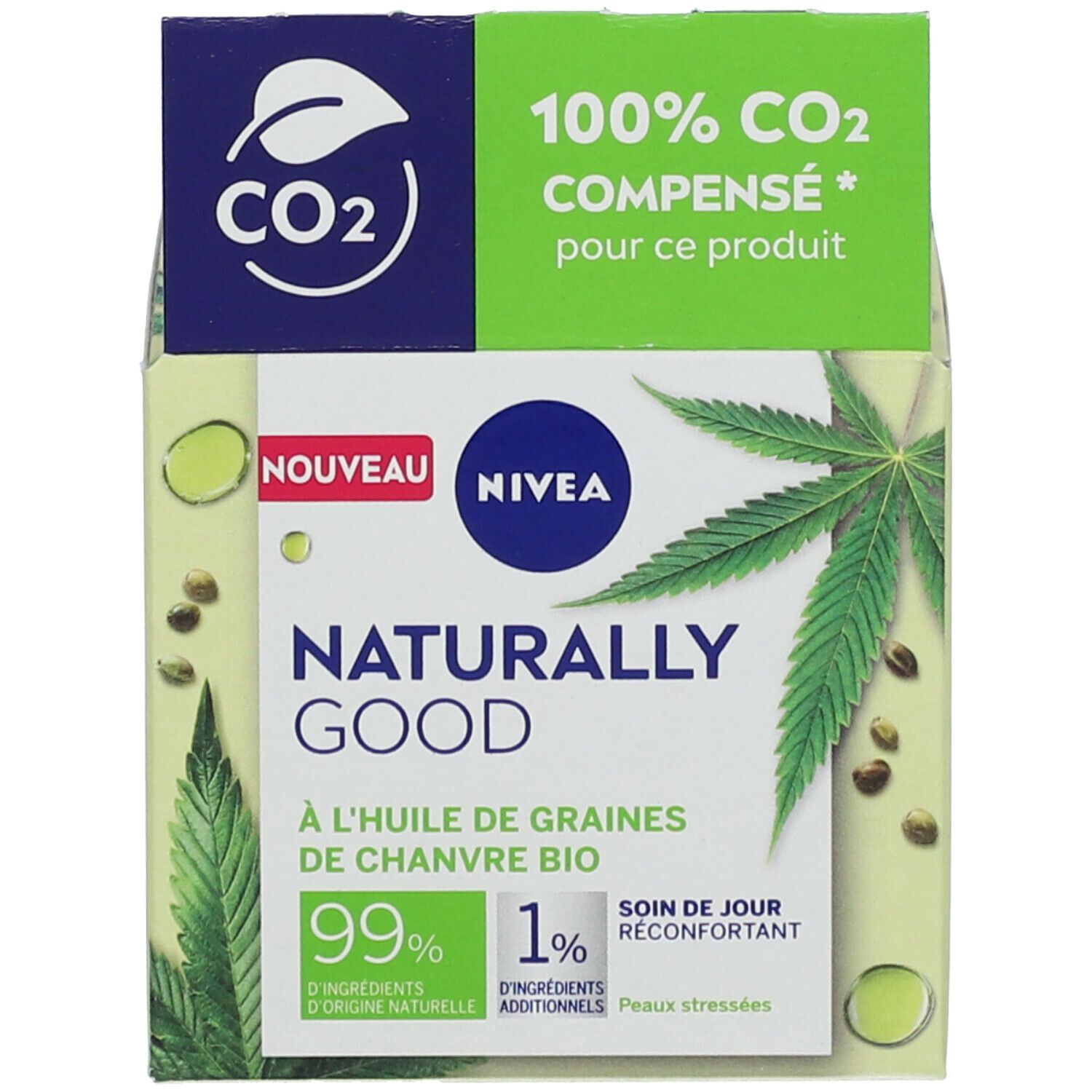 Nivea Naturally Good Soin de Jour à l'Huile de Graines de Chanvre Bio