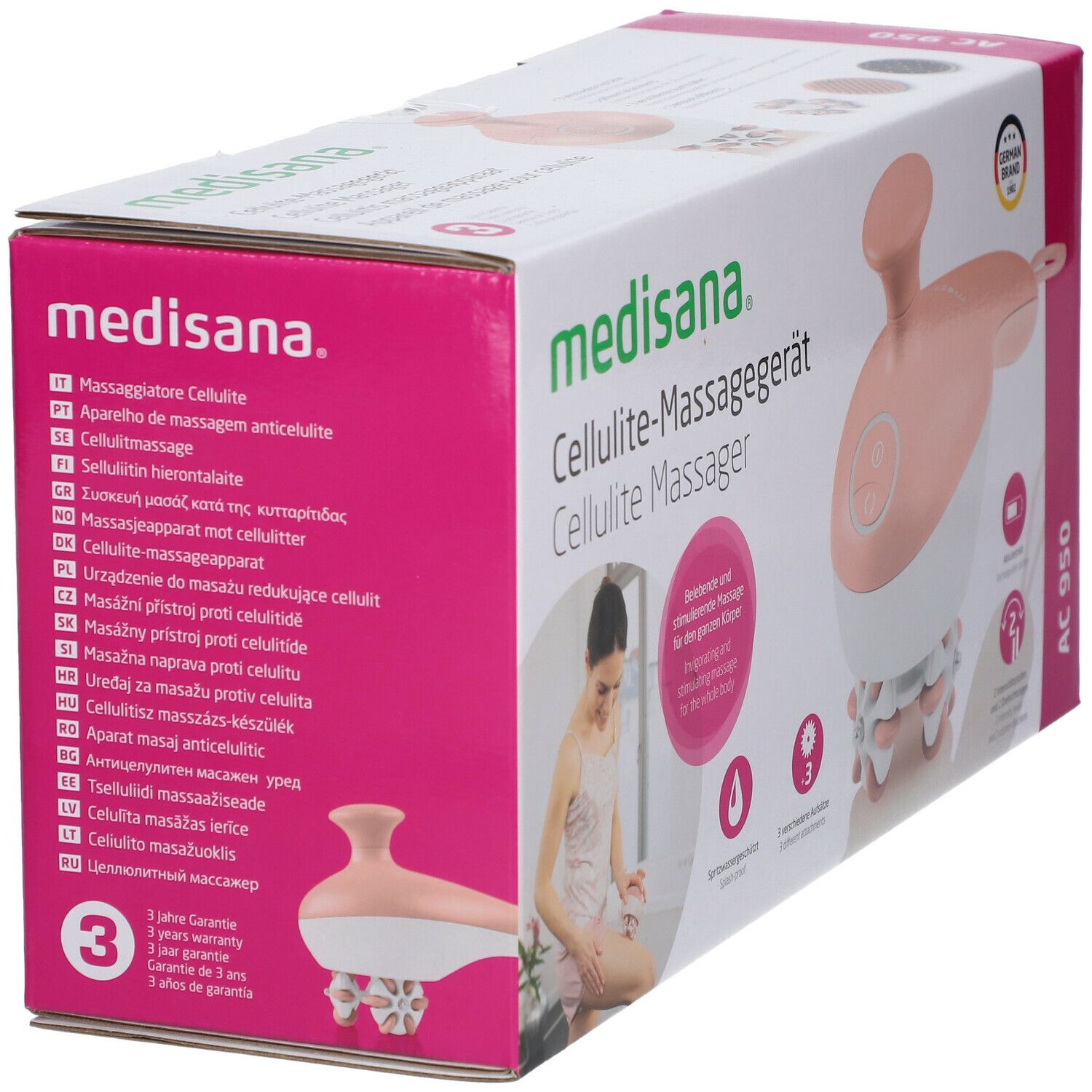 Medisana AC950 Appareil de Massage Anti-Cellulite avec Accessoire